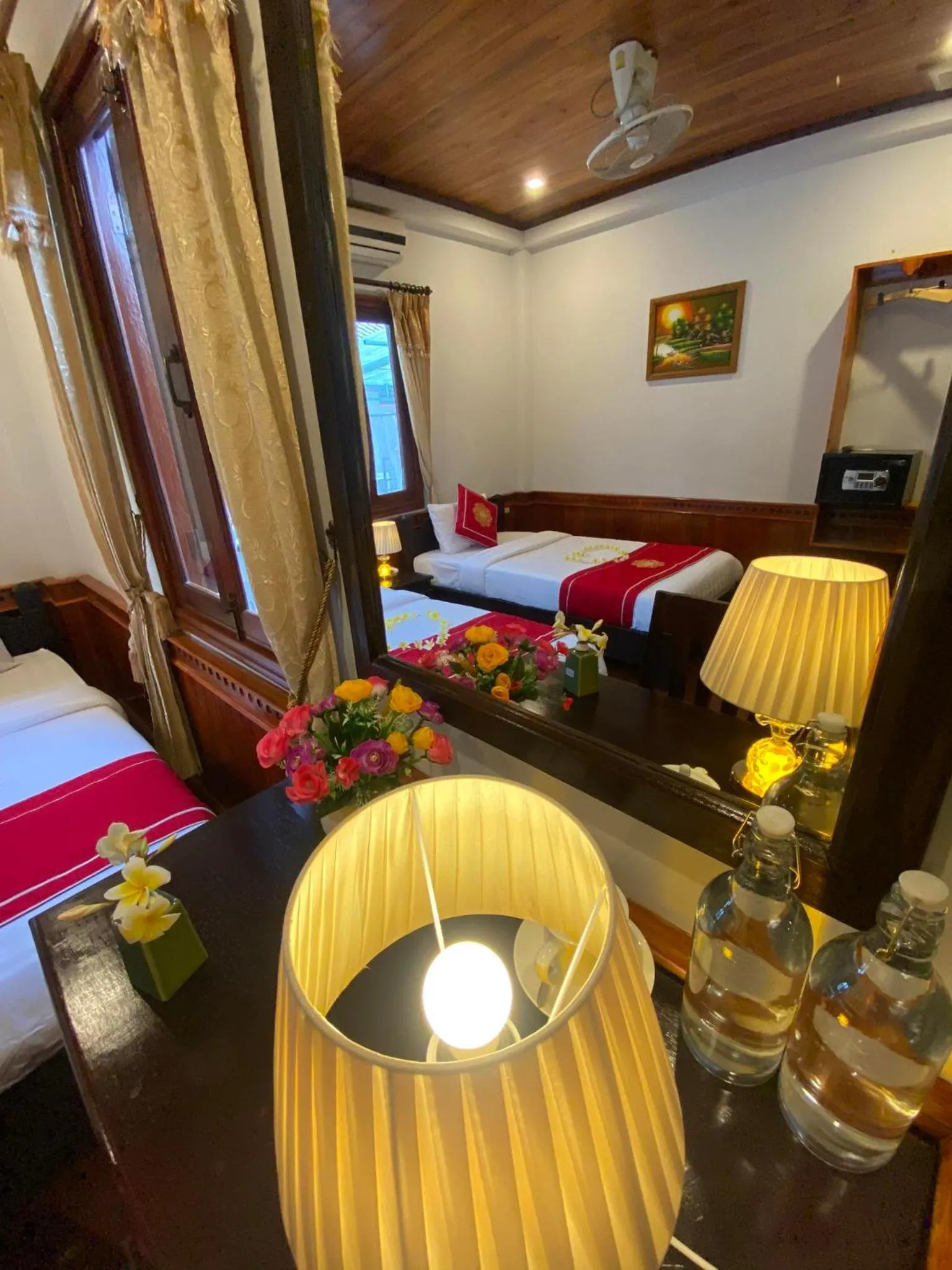 Bed in Golden Lotus Boutique Hotel