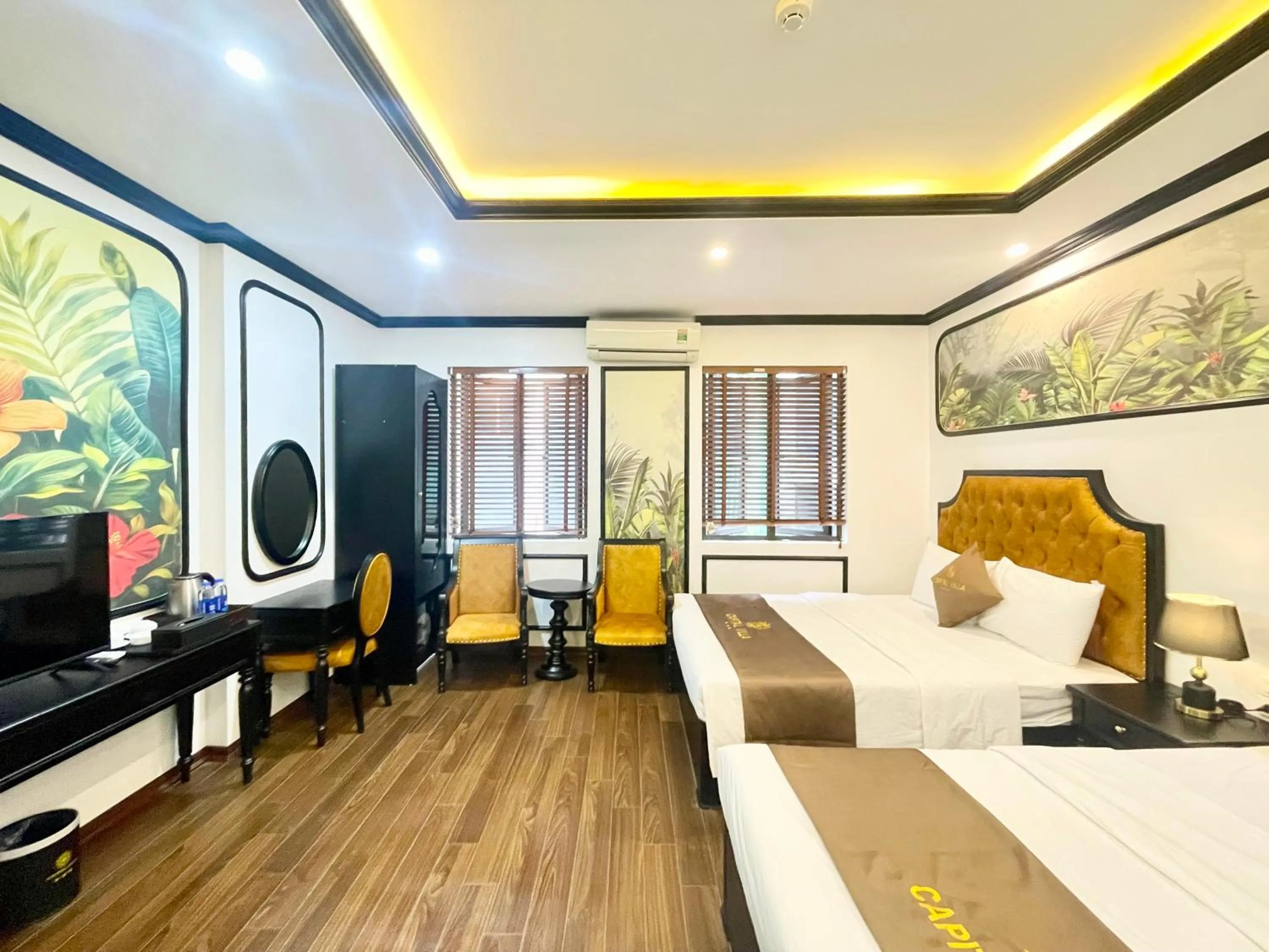 Bed in Capital CauGiay Hotel