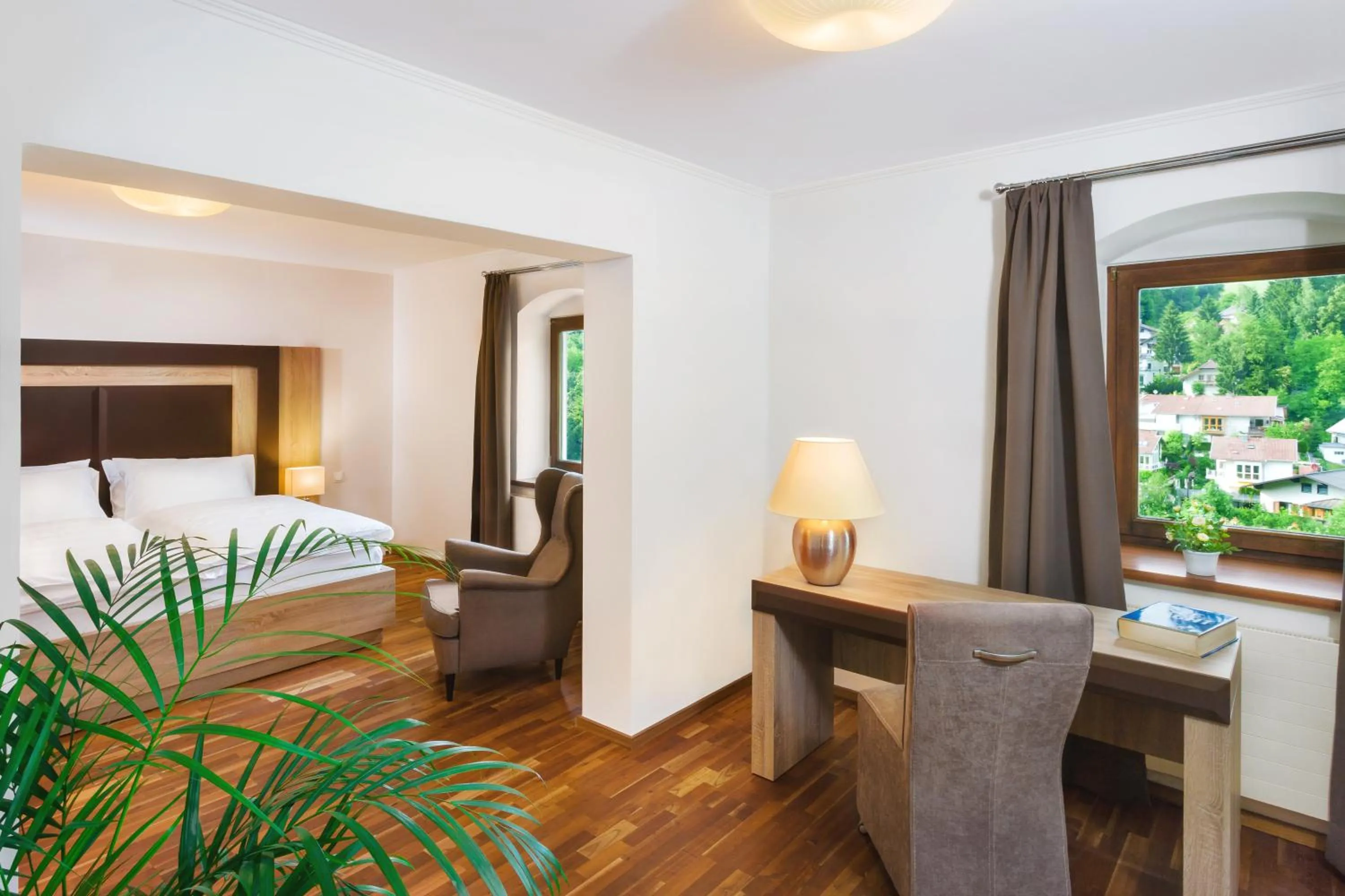 Photo of the whole room, Bed in Die Haslachmühle