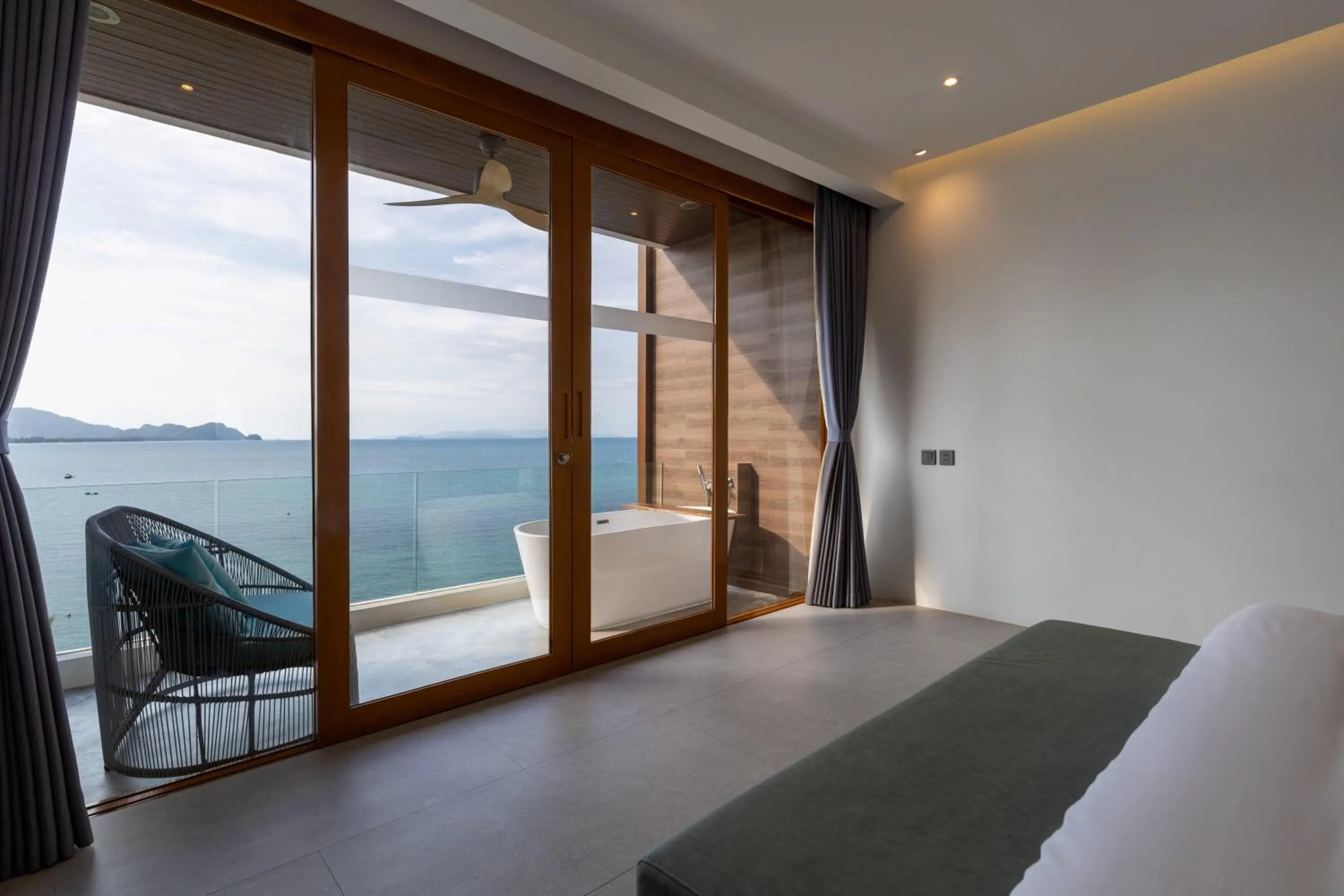 Bed in X-Sea Khanom Harbor Bay Resort