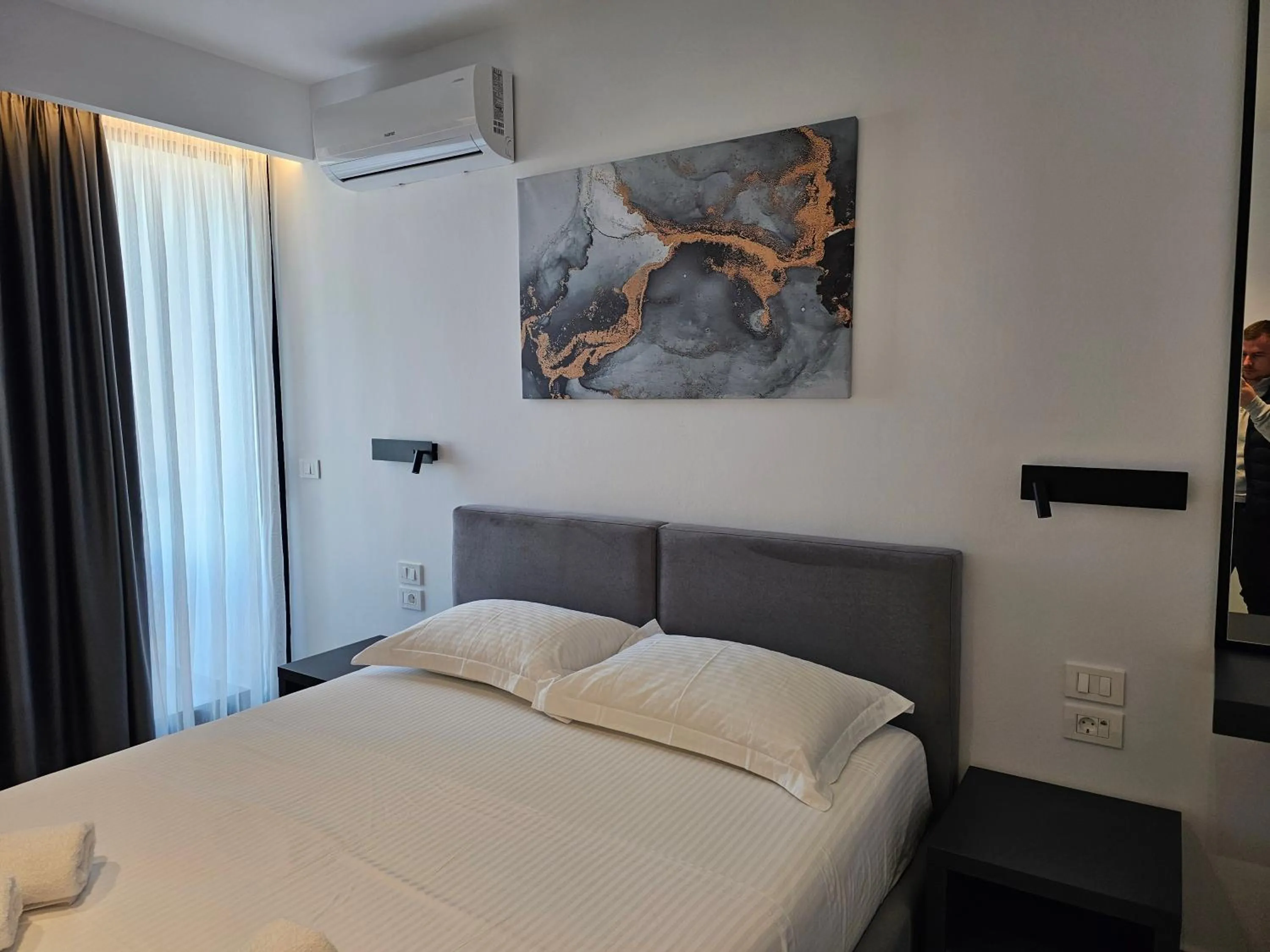 Bed in Adele Hotel Ksamil