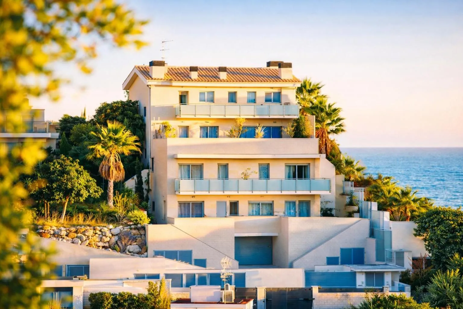 Property building in Modern Duplex in Sitges with Private Parking, Sea Views & Terrace