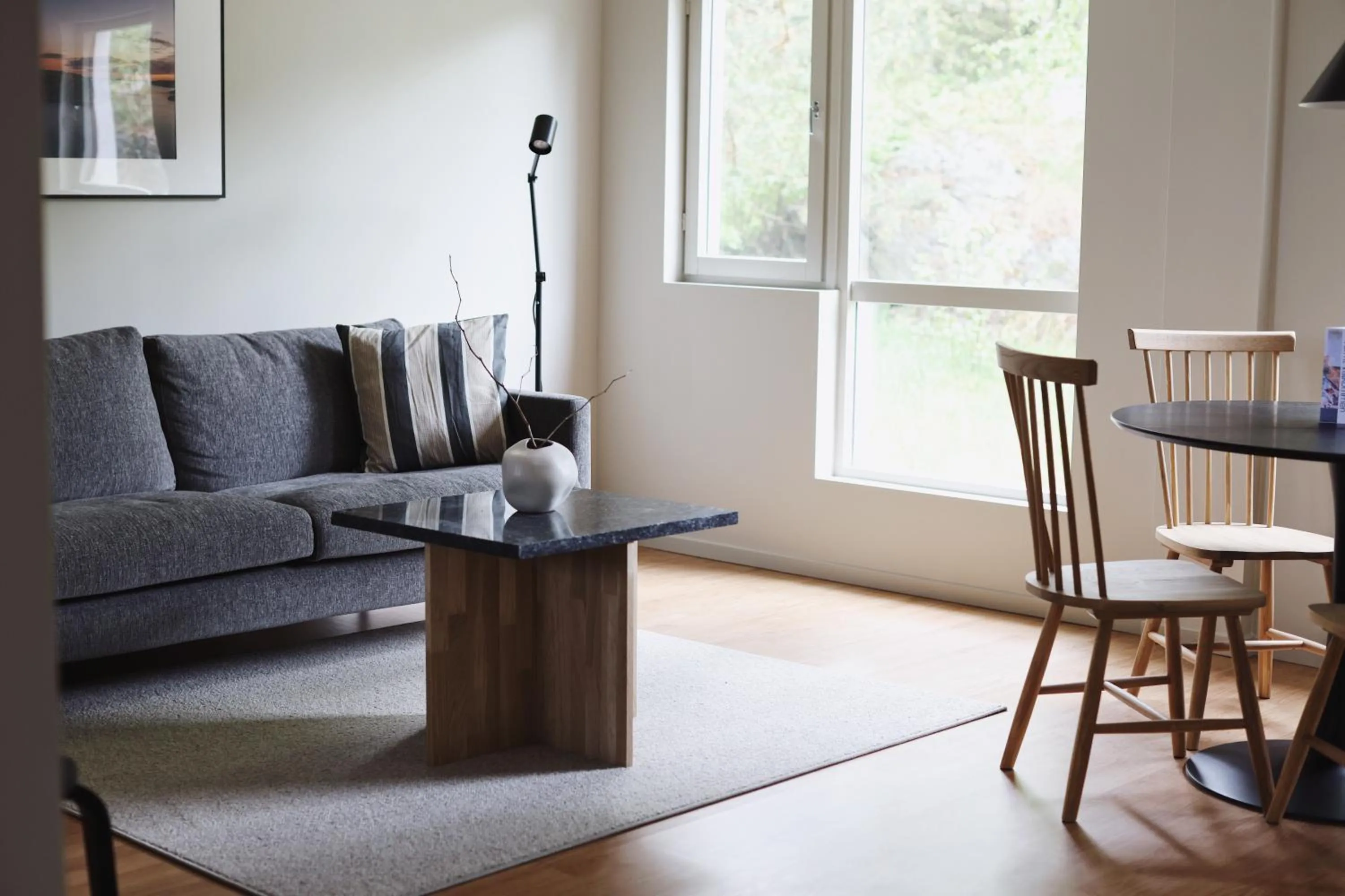 Living room in Tjörnbro Arena