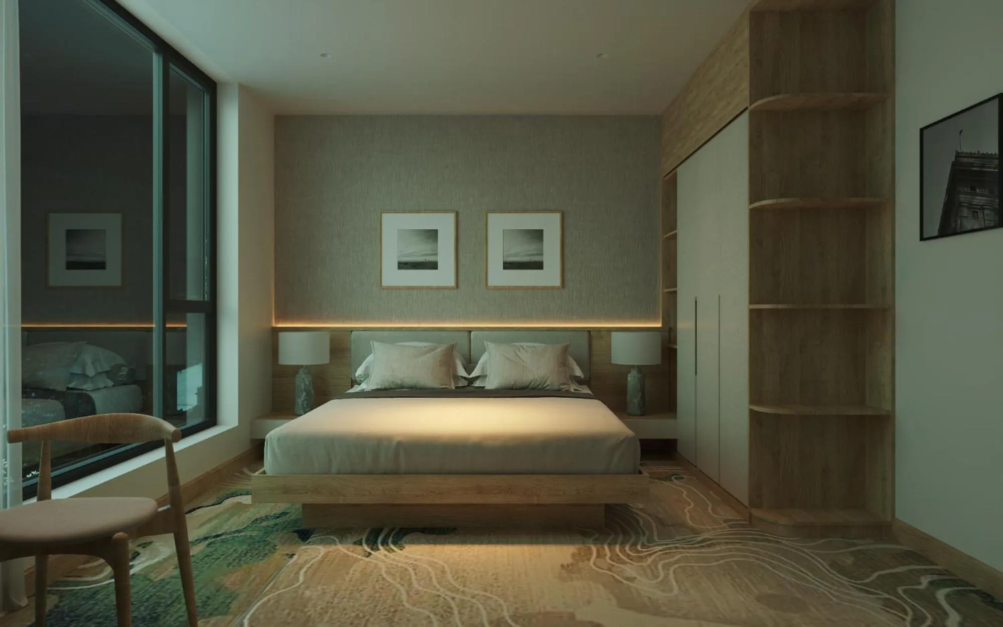 Bed in Fukurai Boutique Apartments Ha Noi