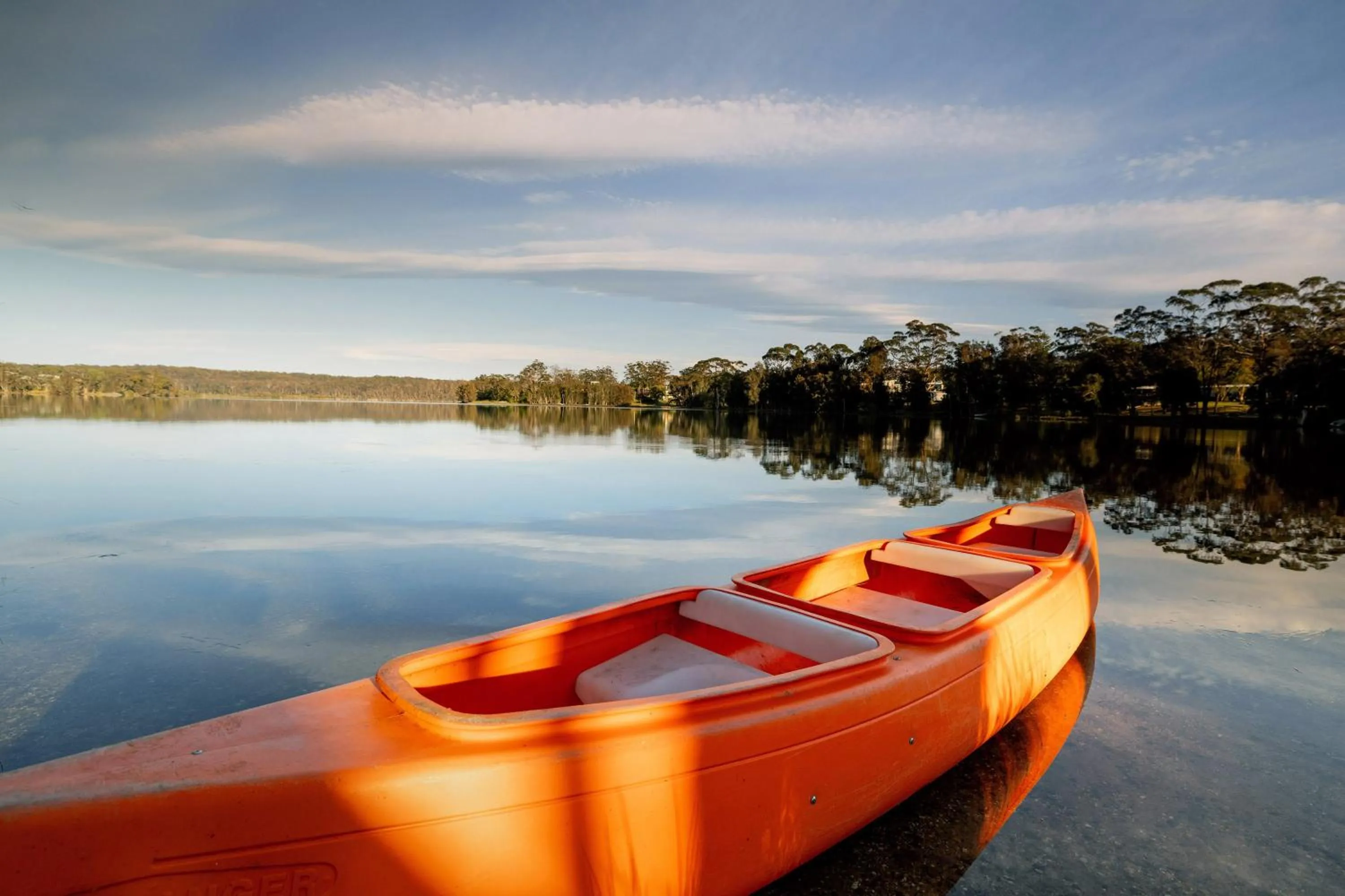 Canoeing in BIG4 Wallaga Lake Holiday Park