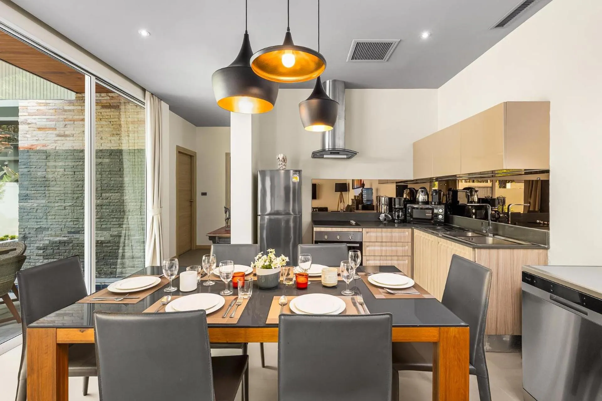 Kitchen or kitchenette in Villa Sunpao