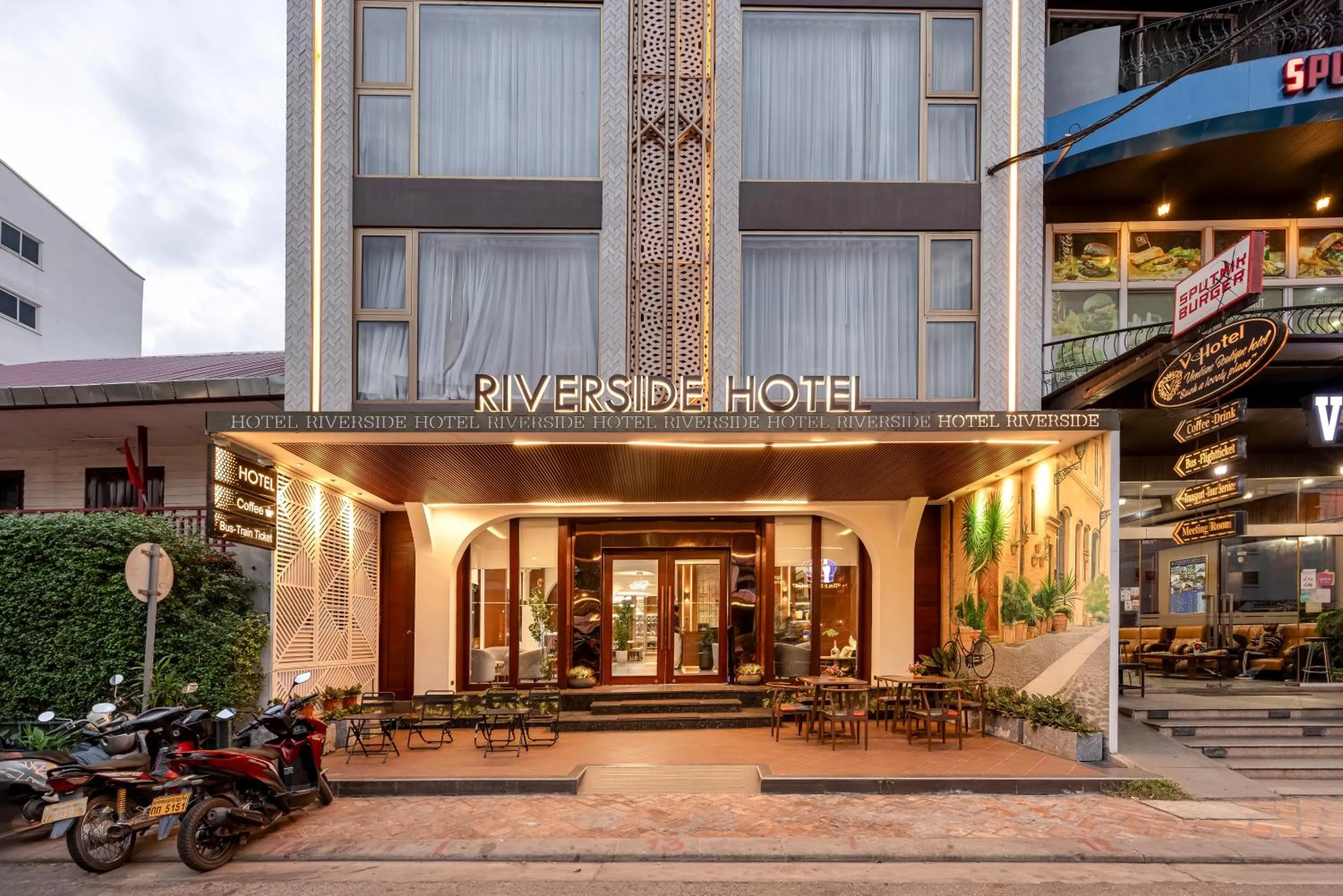 Property building in Riverside Hotel