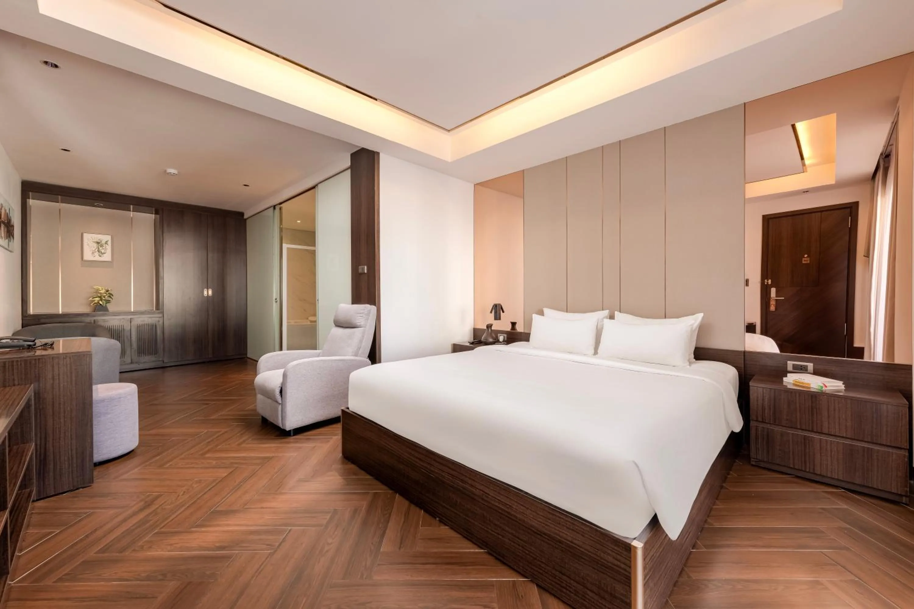 Bed in Riverside Hotel