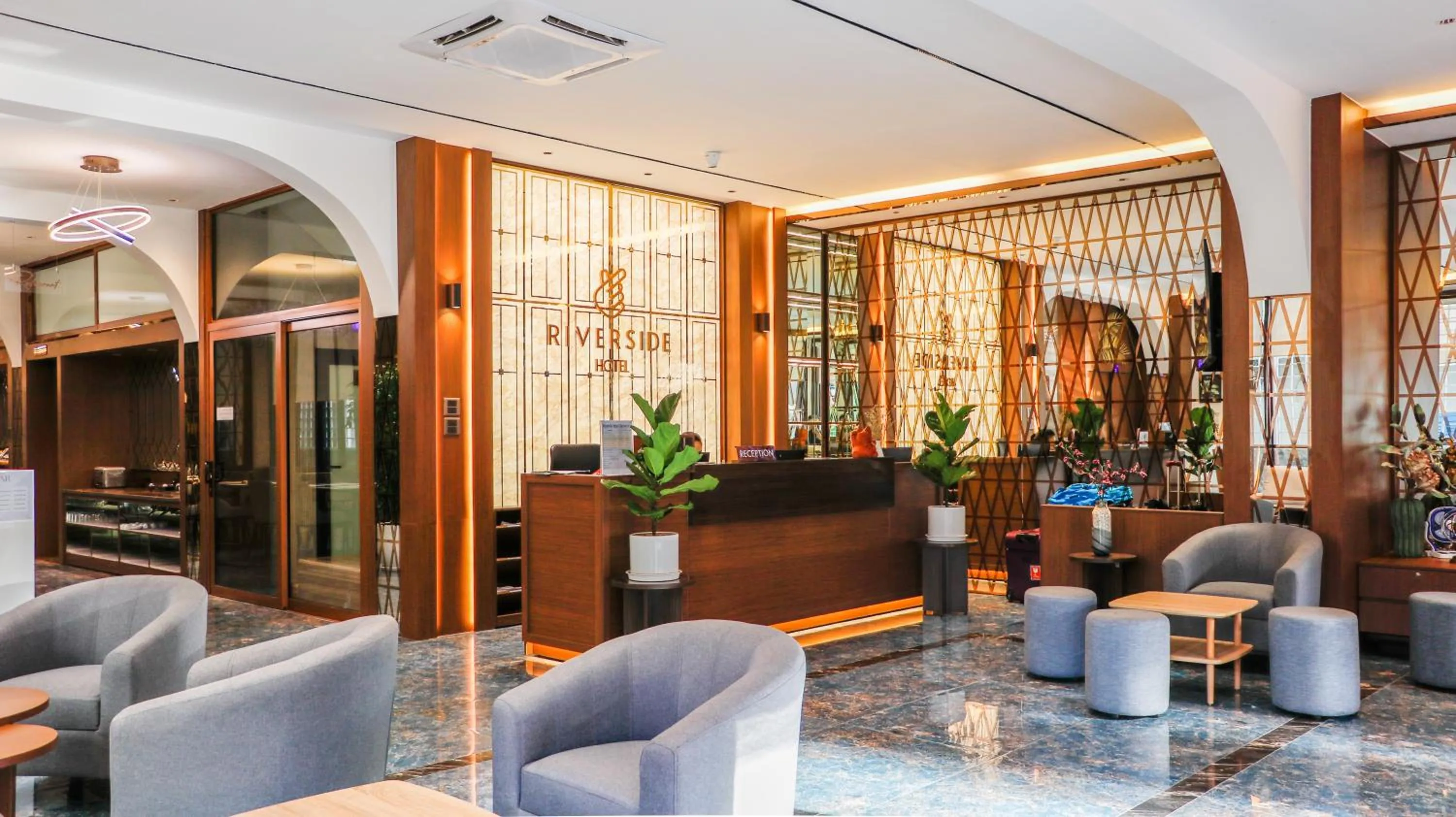 Property building in Riverside Hotel