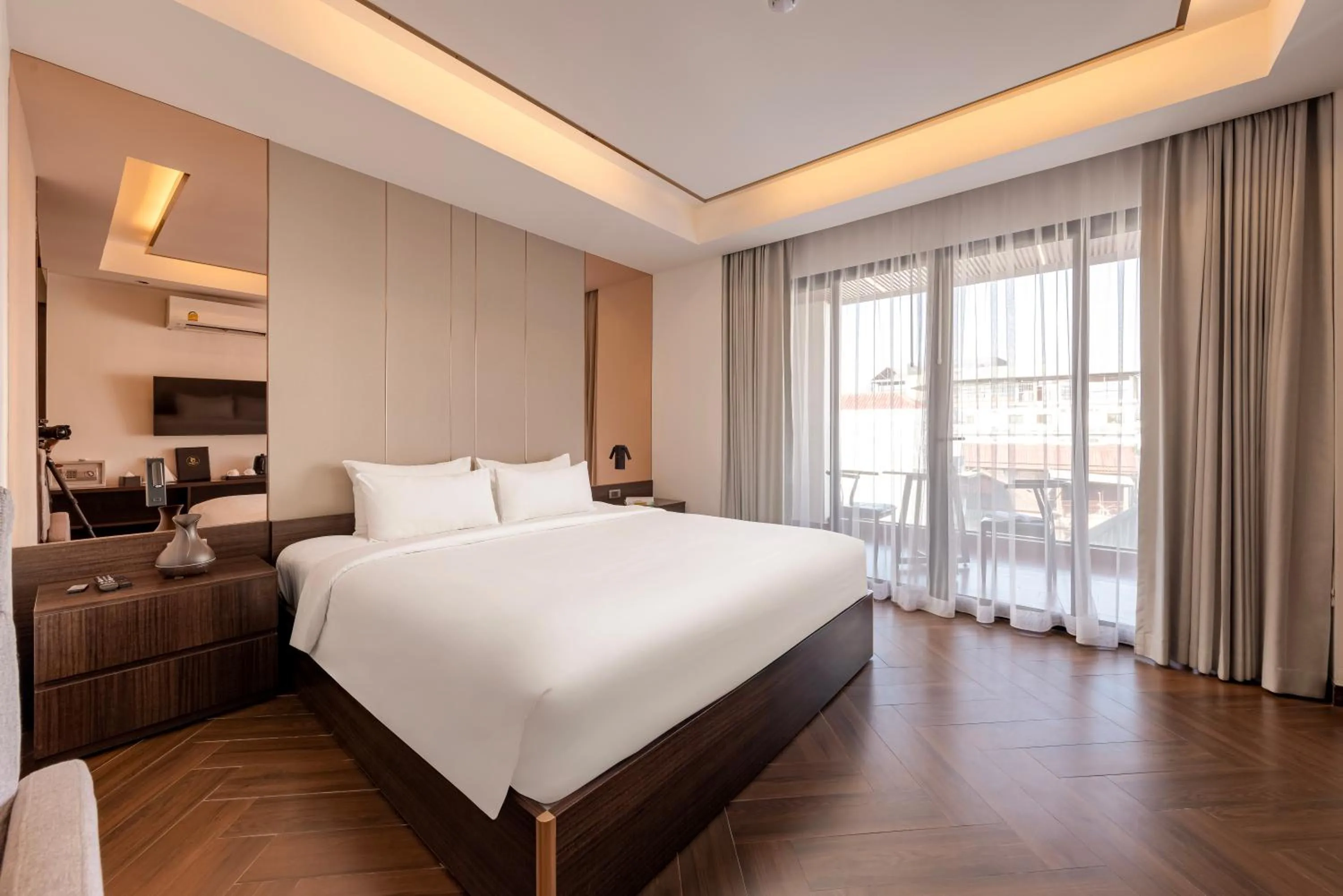 Bed in Riverside Hotel