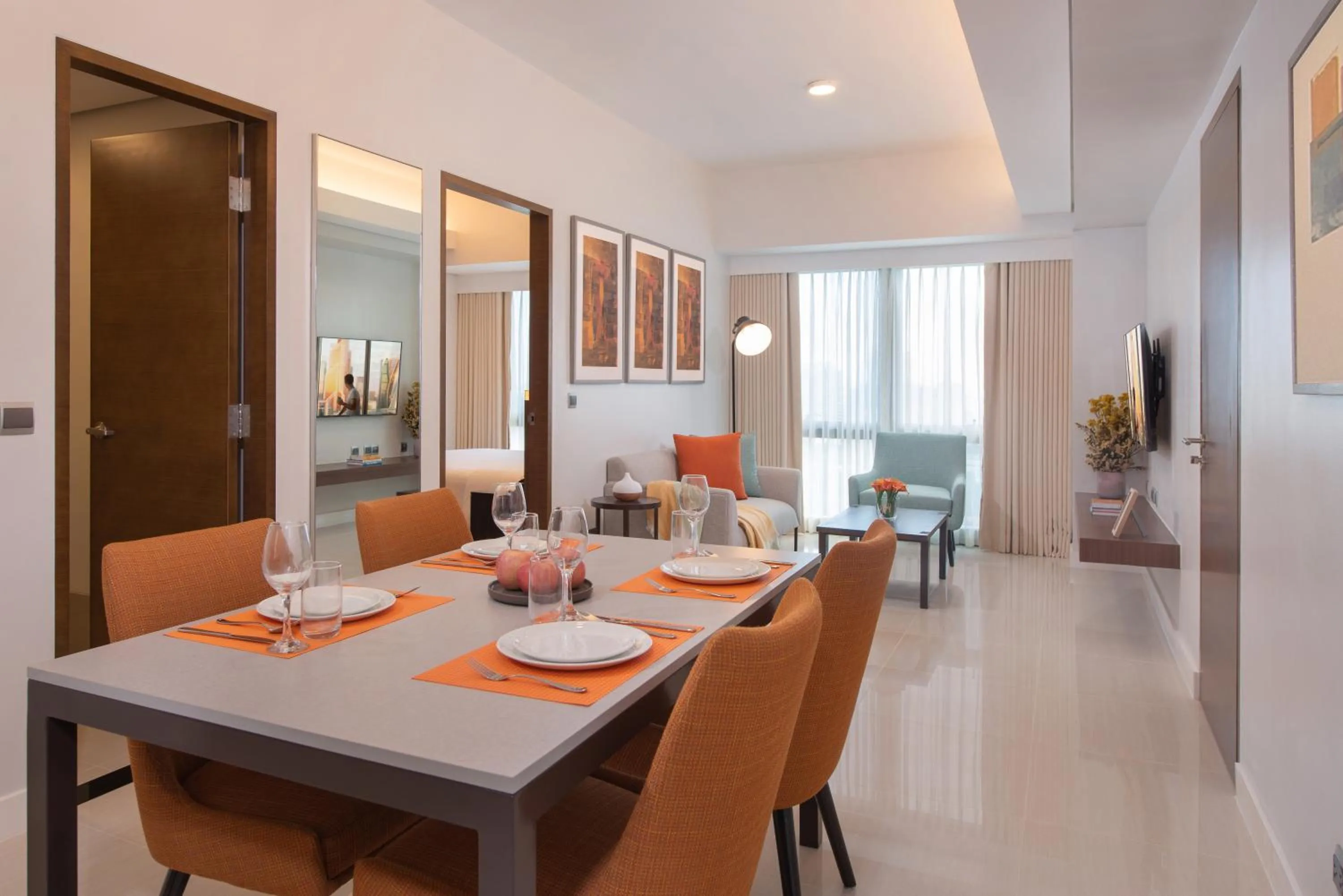Dining area in Citadines Benavidez Makati