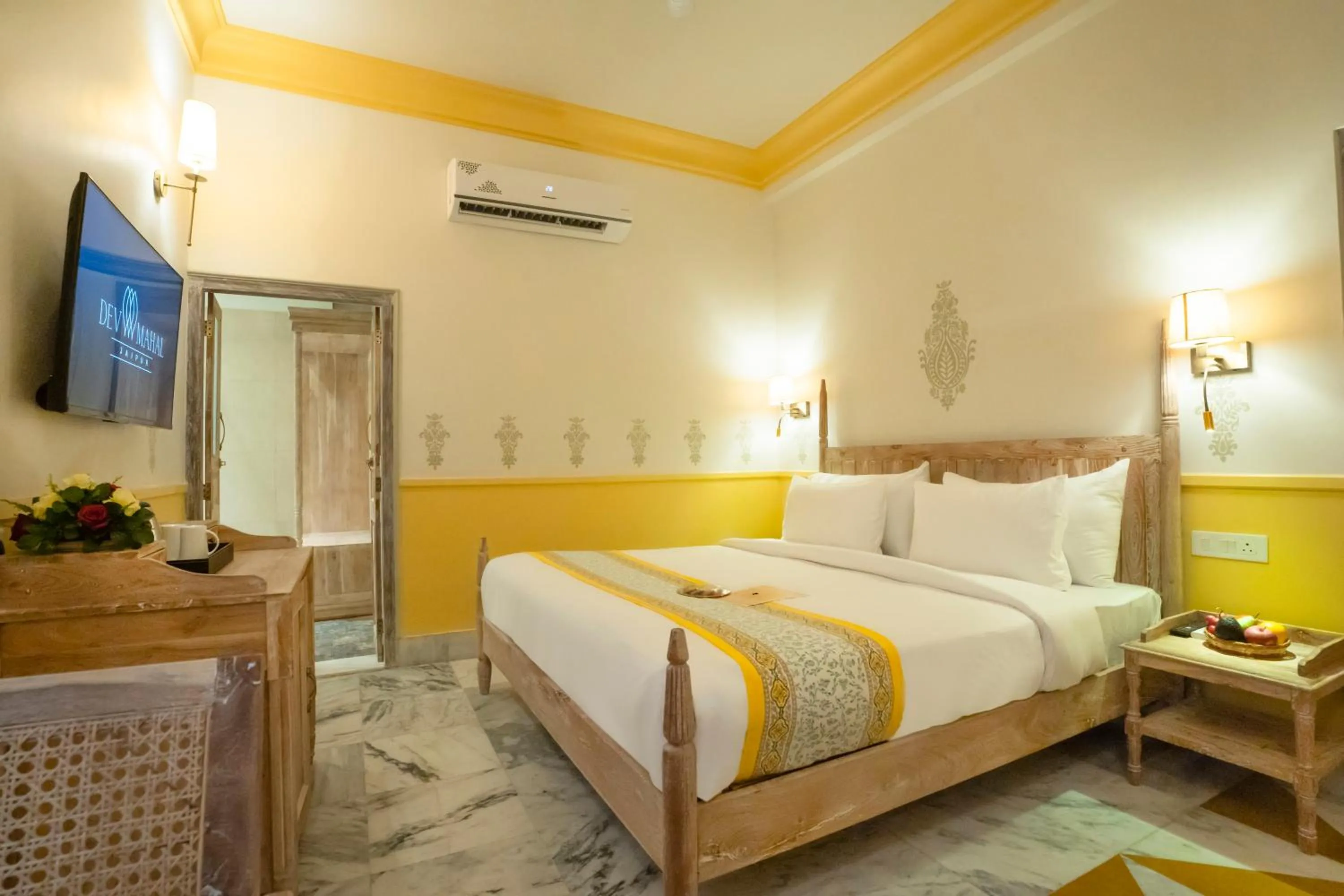 TV and multimedia, Bed in Dev Mahal - A Boutique Heritage Hotel