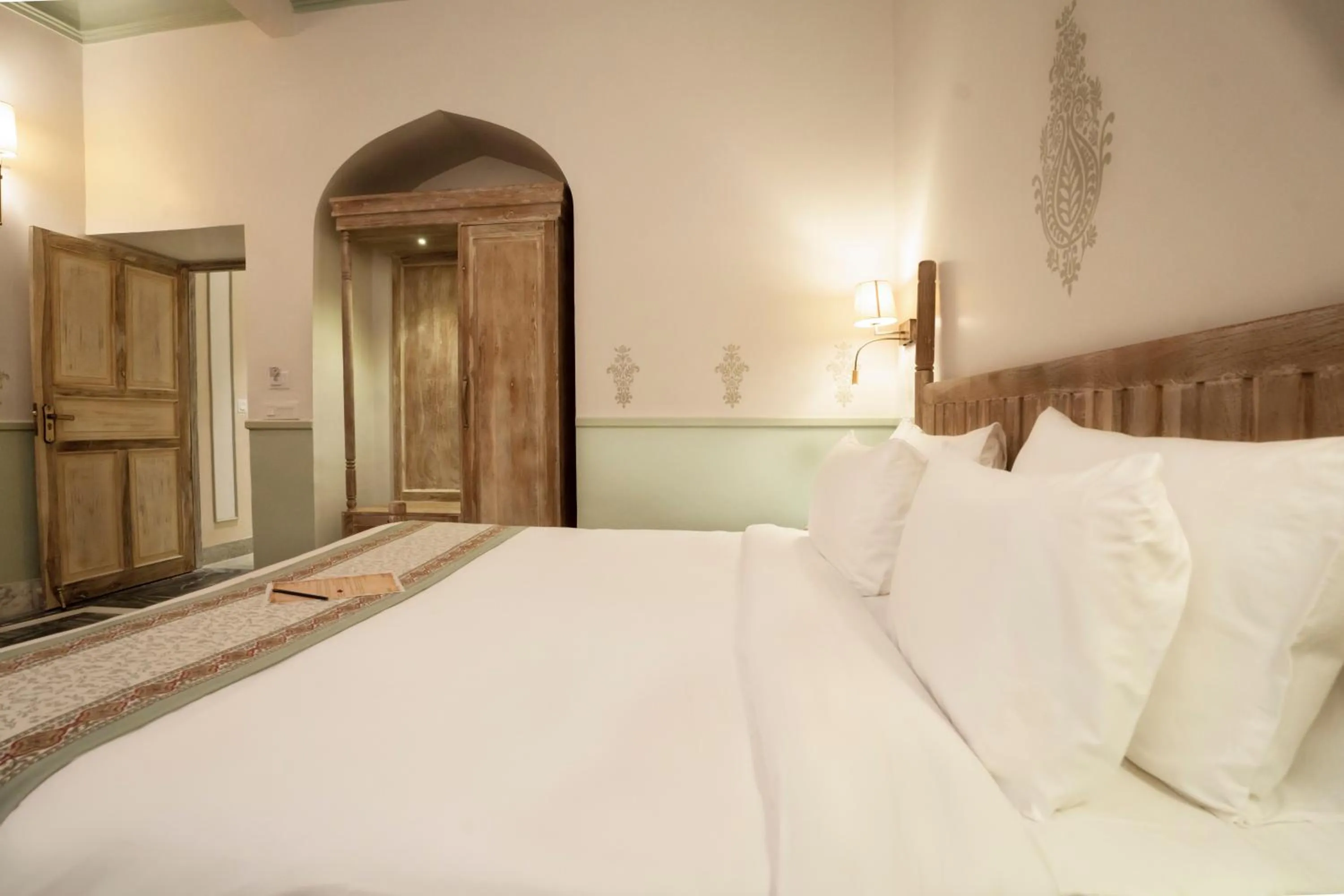 Bedroom, Bed in Dev Mahal - A Boutique Heritage Hotel