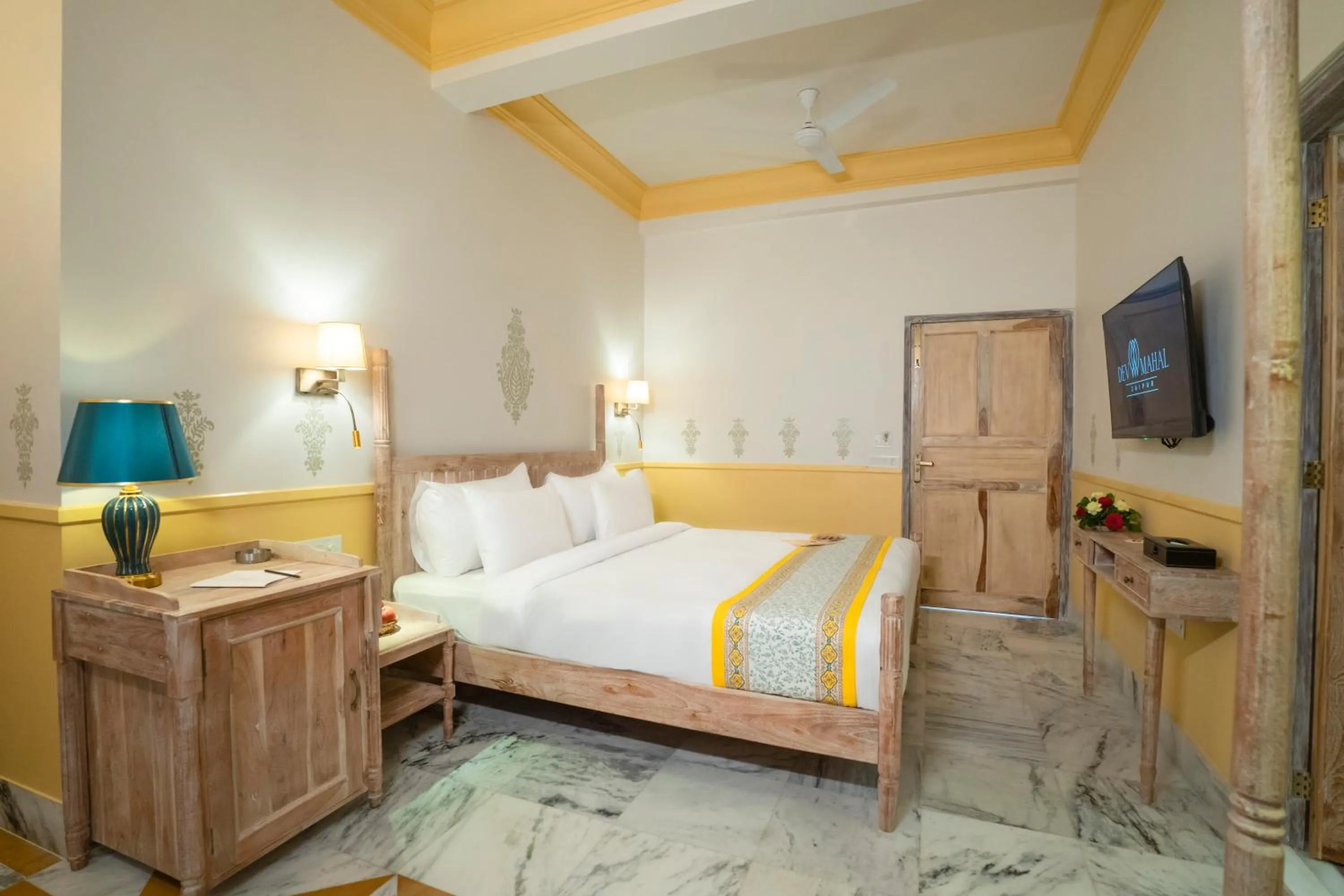 Bed in Dev Mahal - A Boutique Heritage Hotel