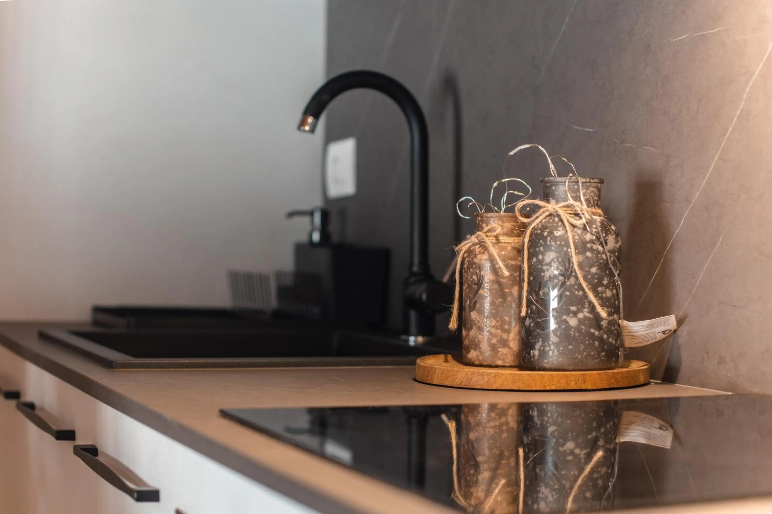 stove in Maison Poluc hotel apartments