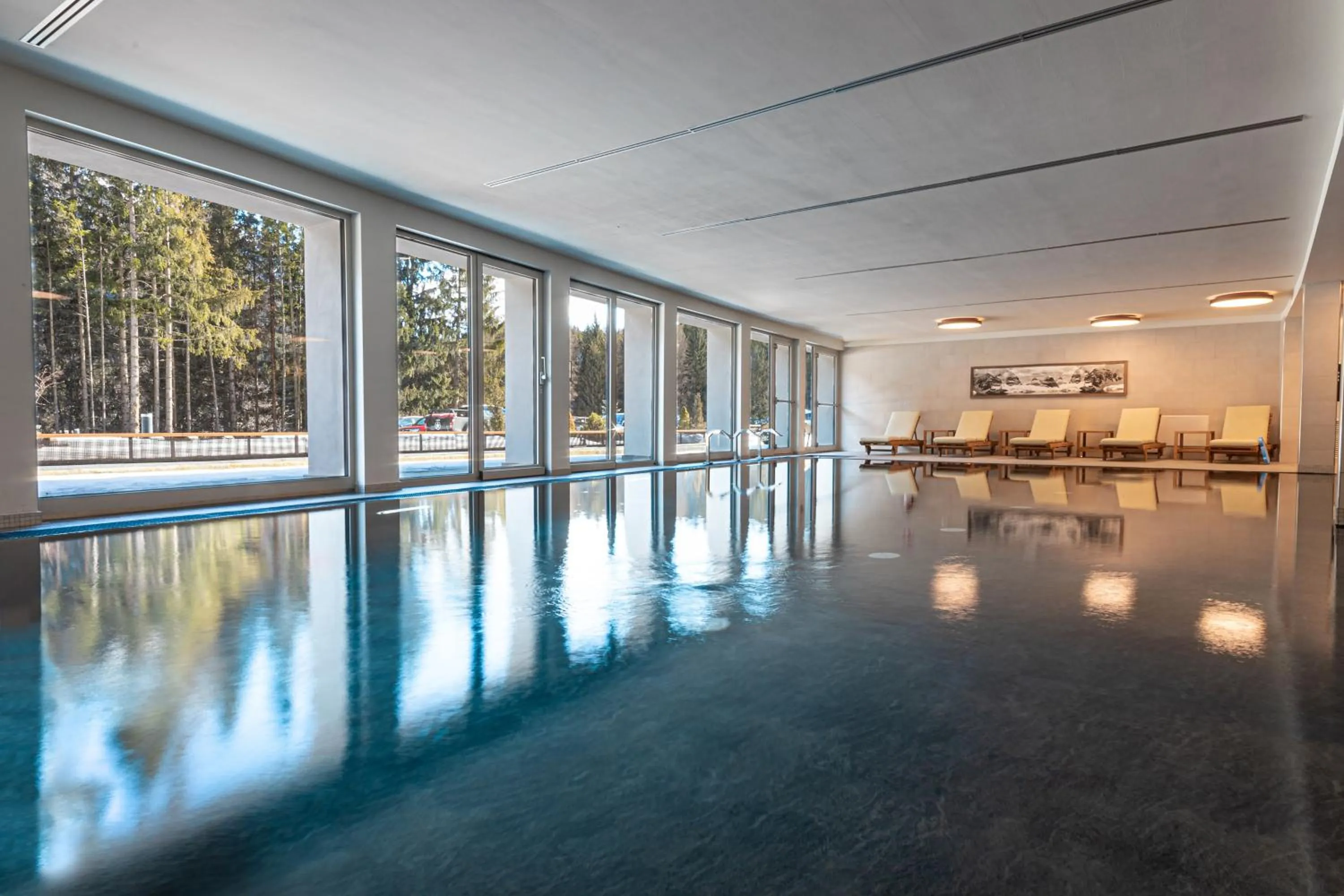 Pool view in Maison Poluc hotel apartments