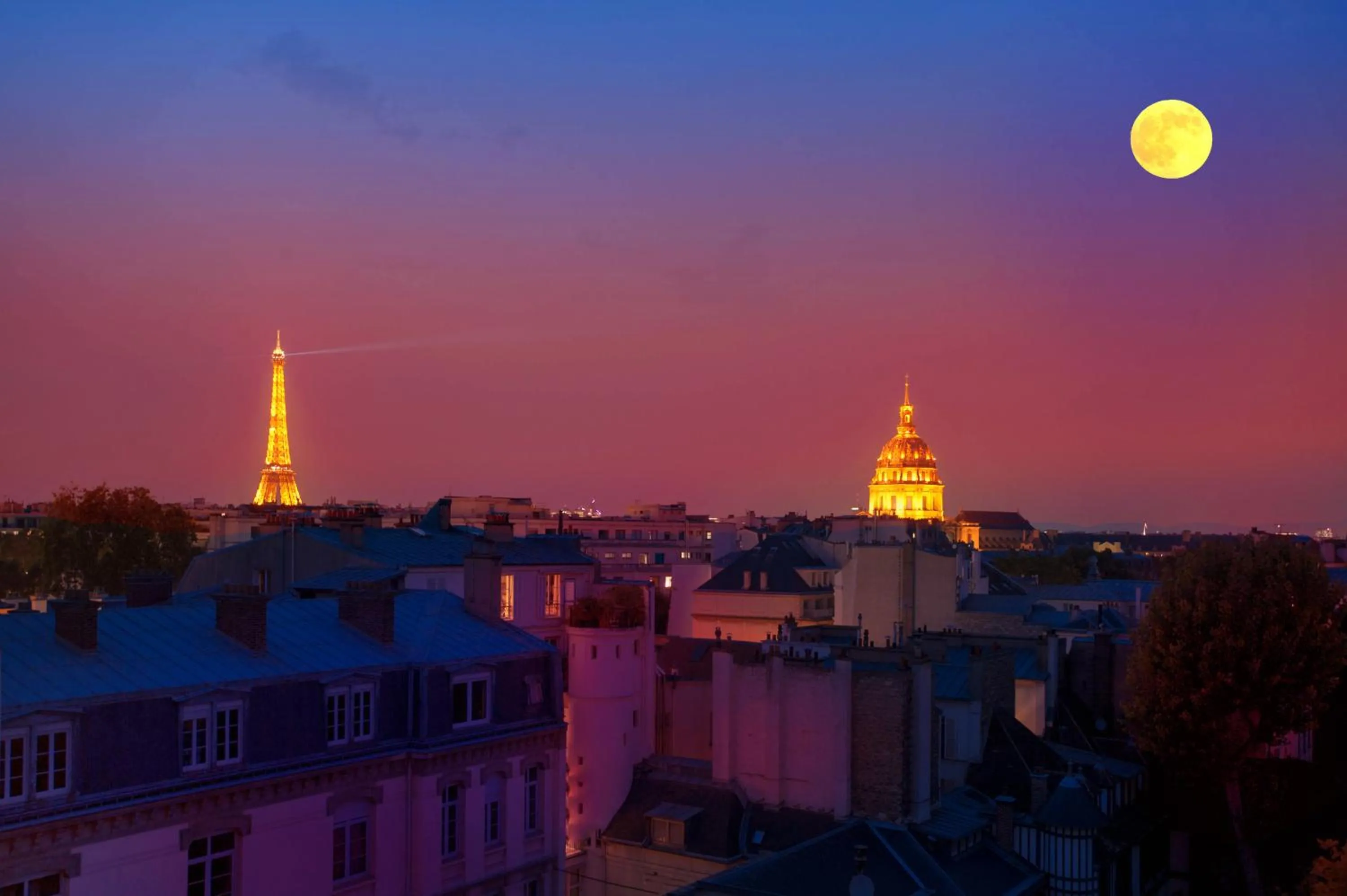 Eiffel Tower view terrace Saint Germain des Pres