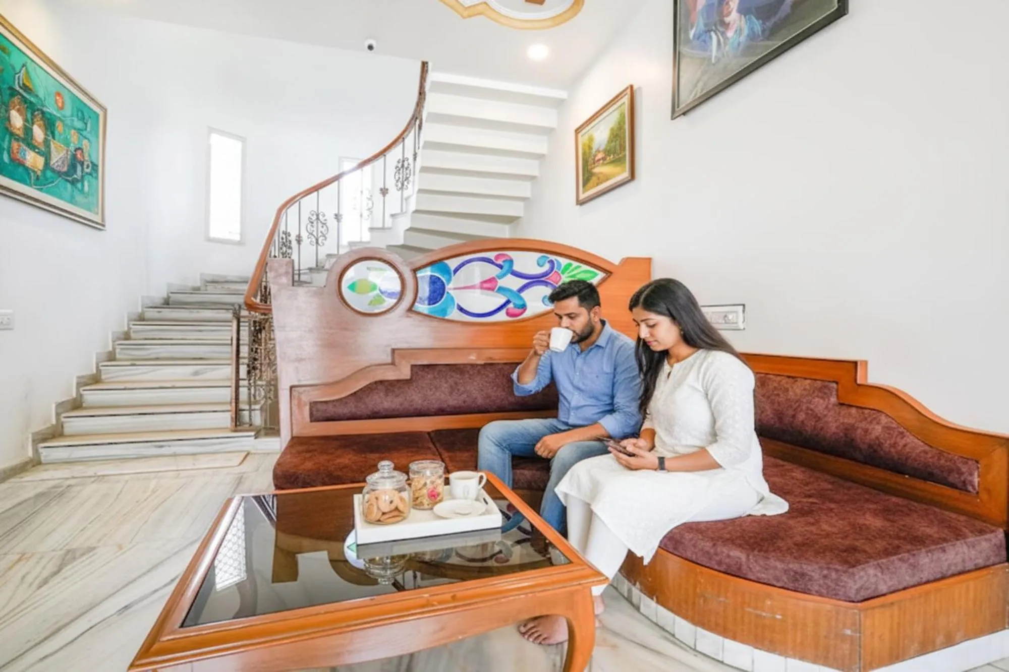 Seating area in FabHotel Rest & Peace