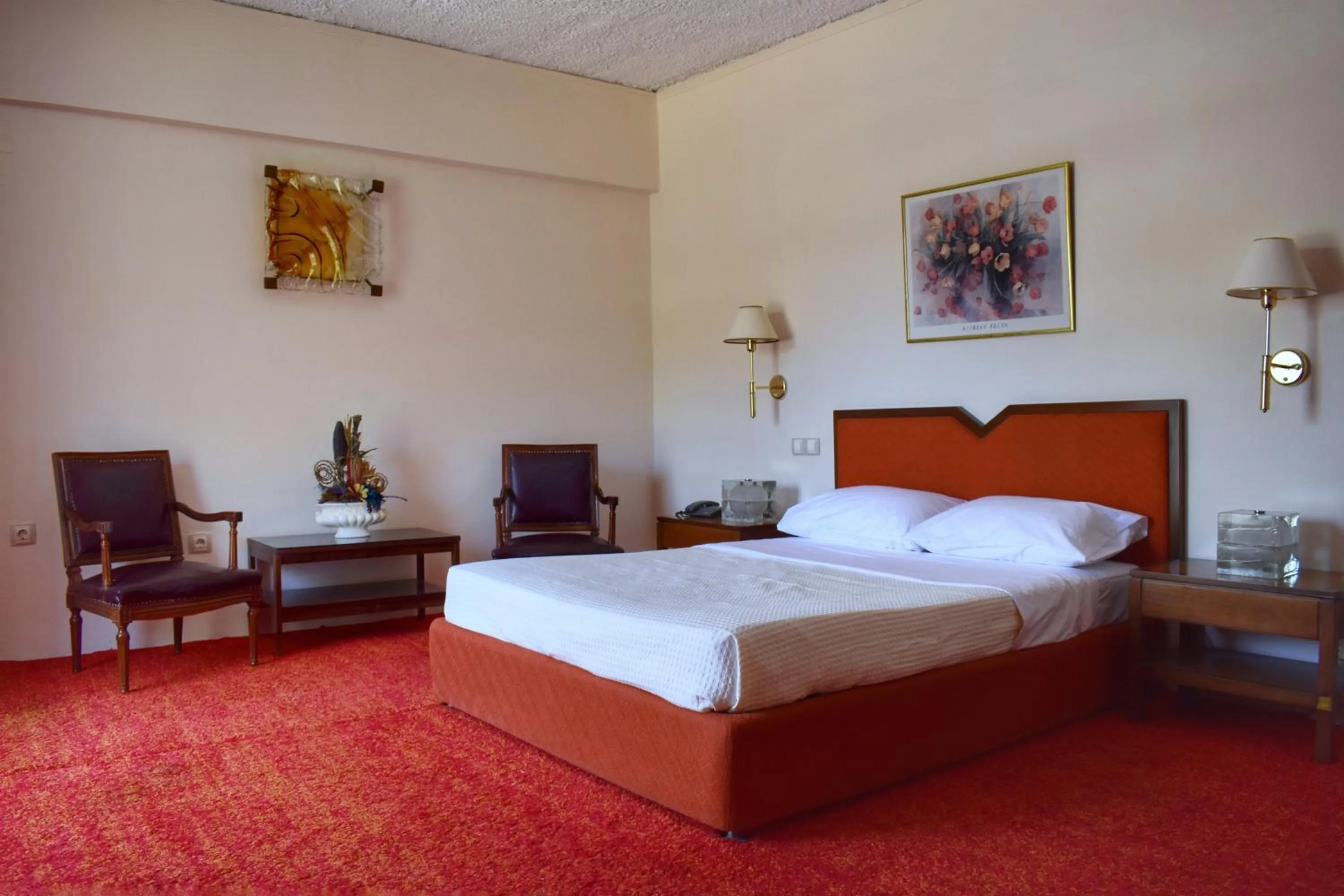 Bedroom, Bed in Hotel Theoxenia