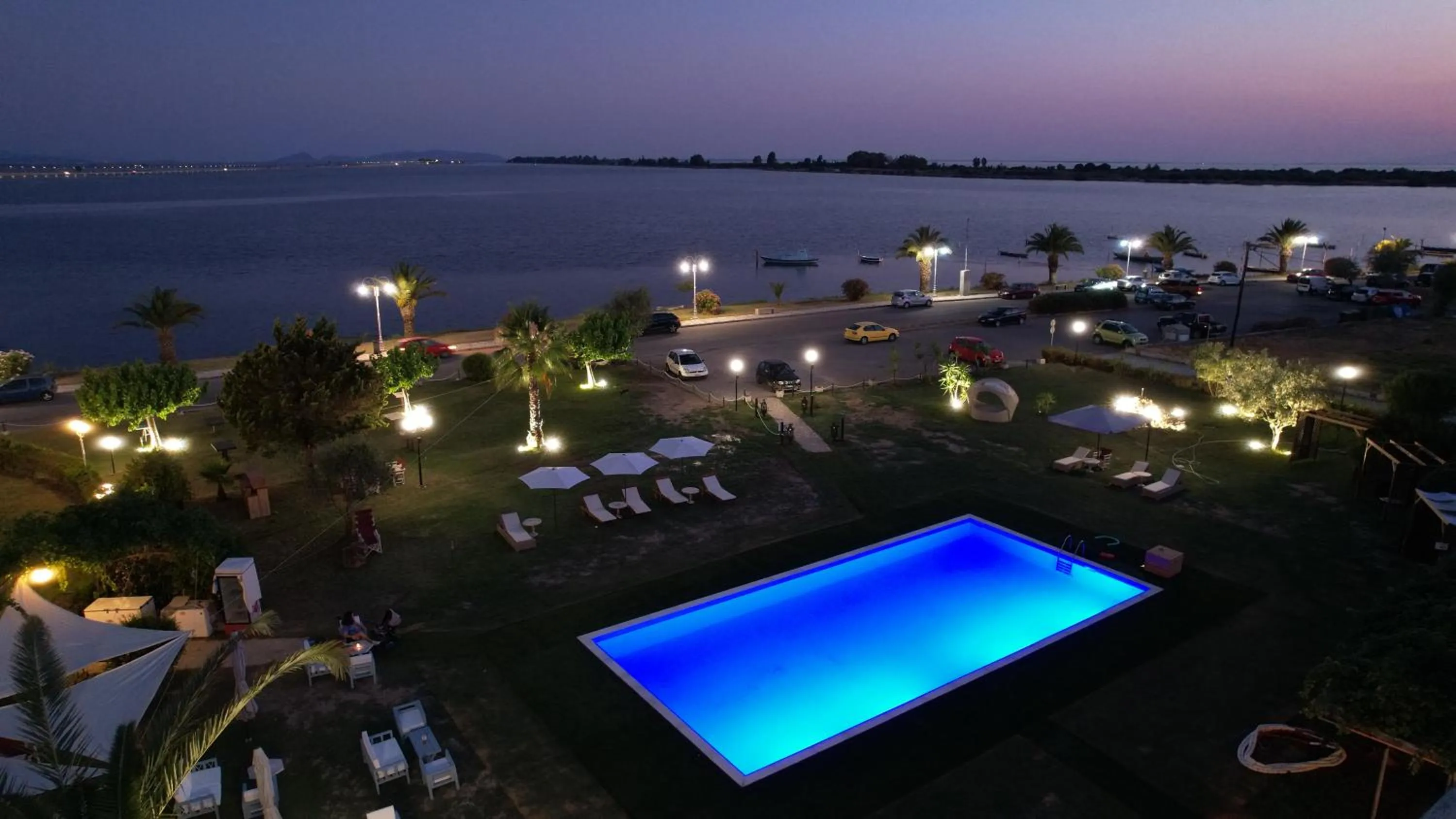 Pool view in Hotel Theoxenia