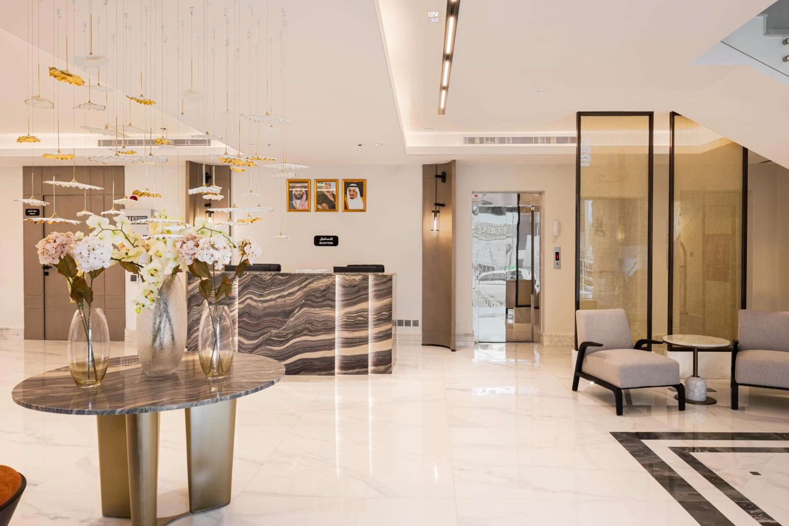 Lobby or reception in Merya Hotel Apartment - Zahra