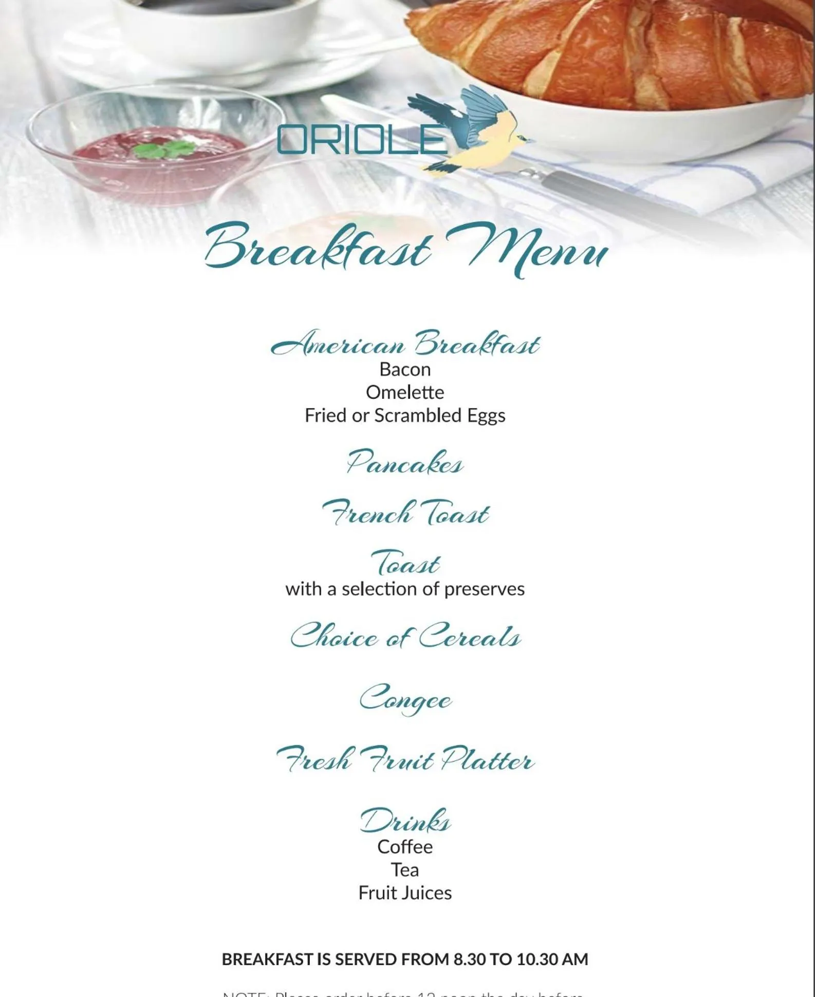 Breakfast in Villa Oriole