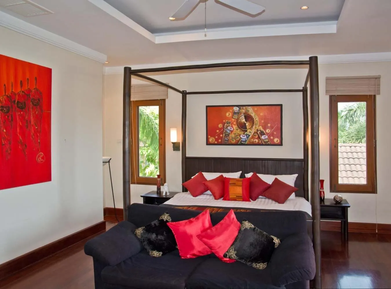 Bedroom, Bed in Villa Oriole