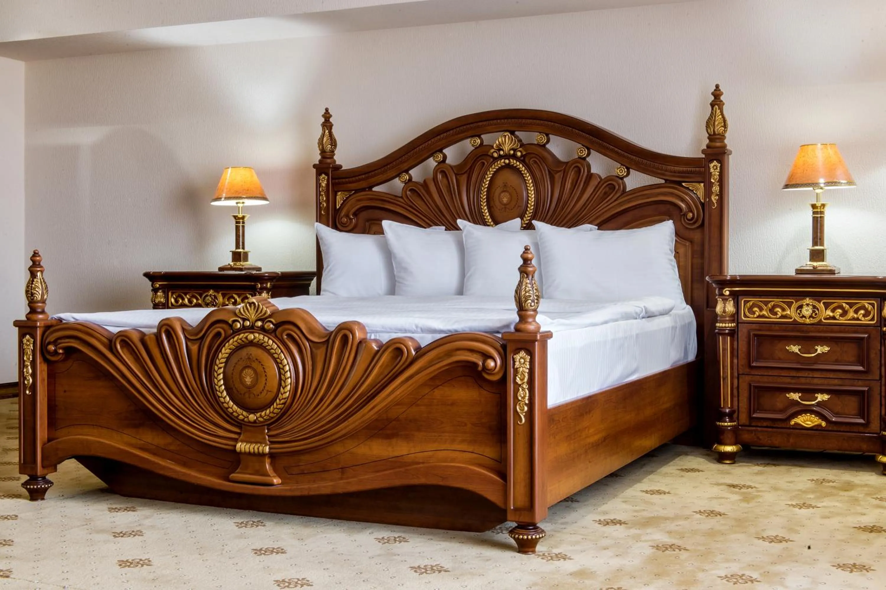 Bed in Shymkent Grand Hotel