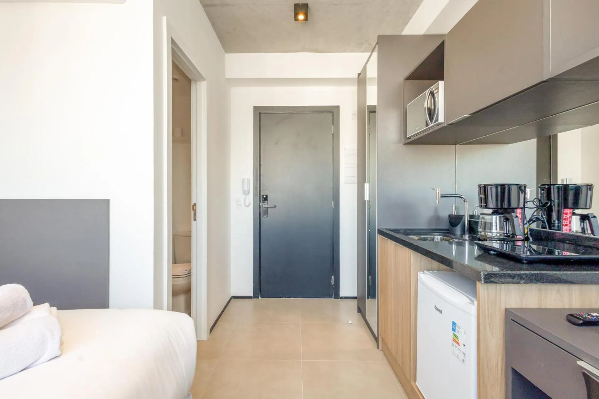 Kitchen or kitchenette, Bed in 360 VN Ueno by Housi