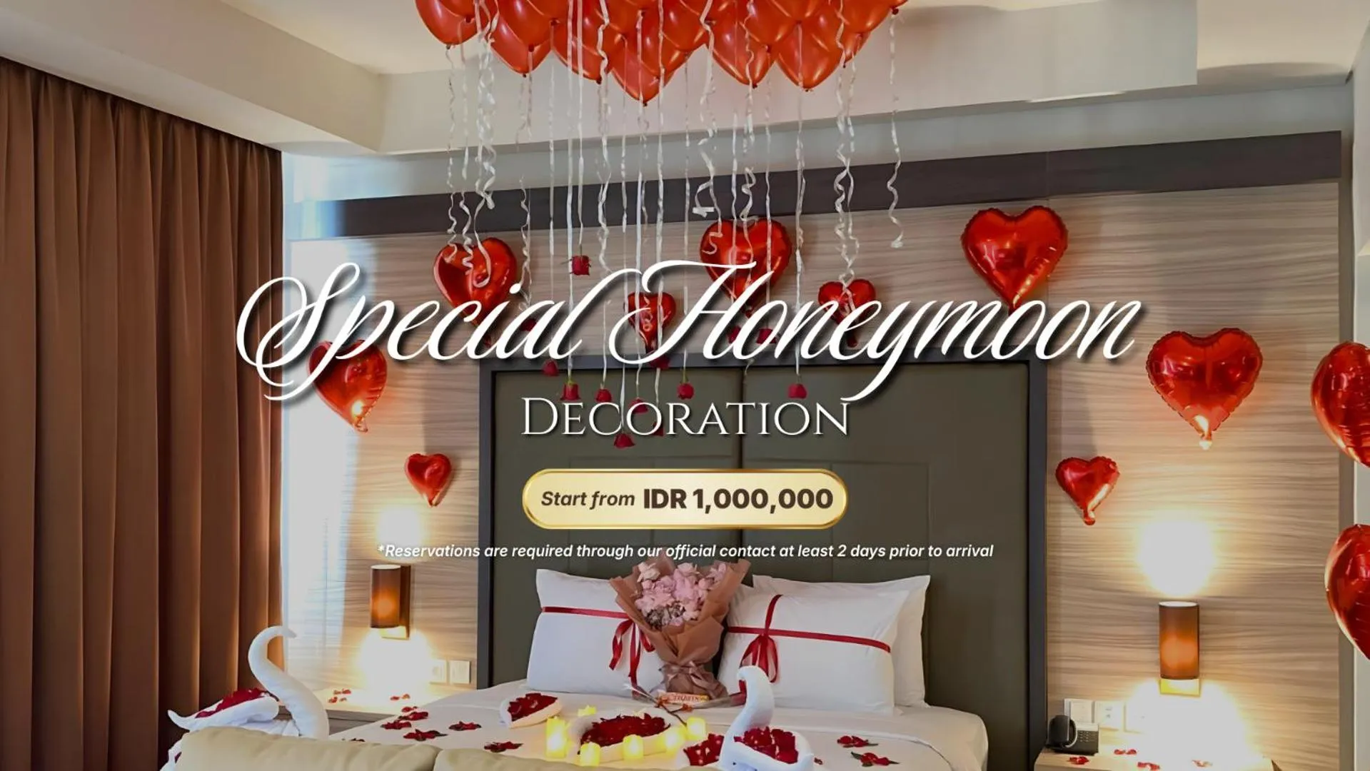 Bed in Crystal Lotus Hotel Yogyakarta