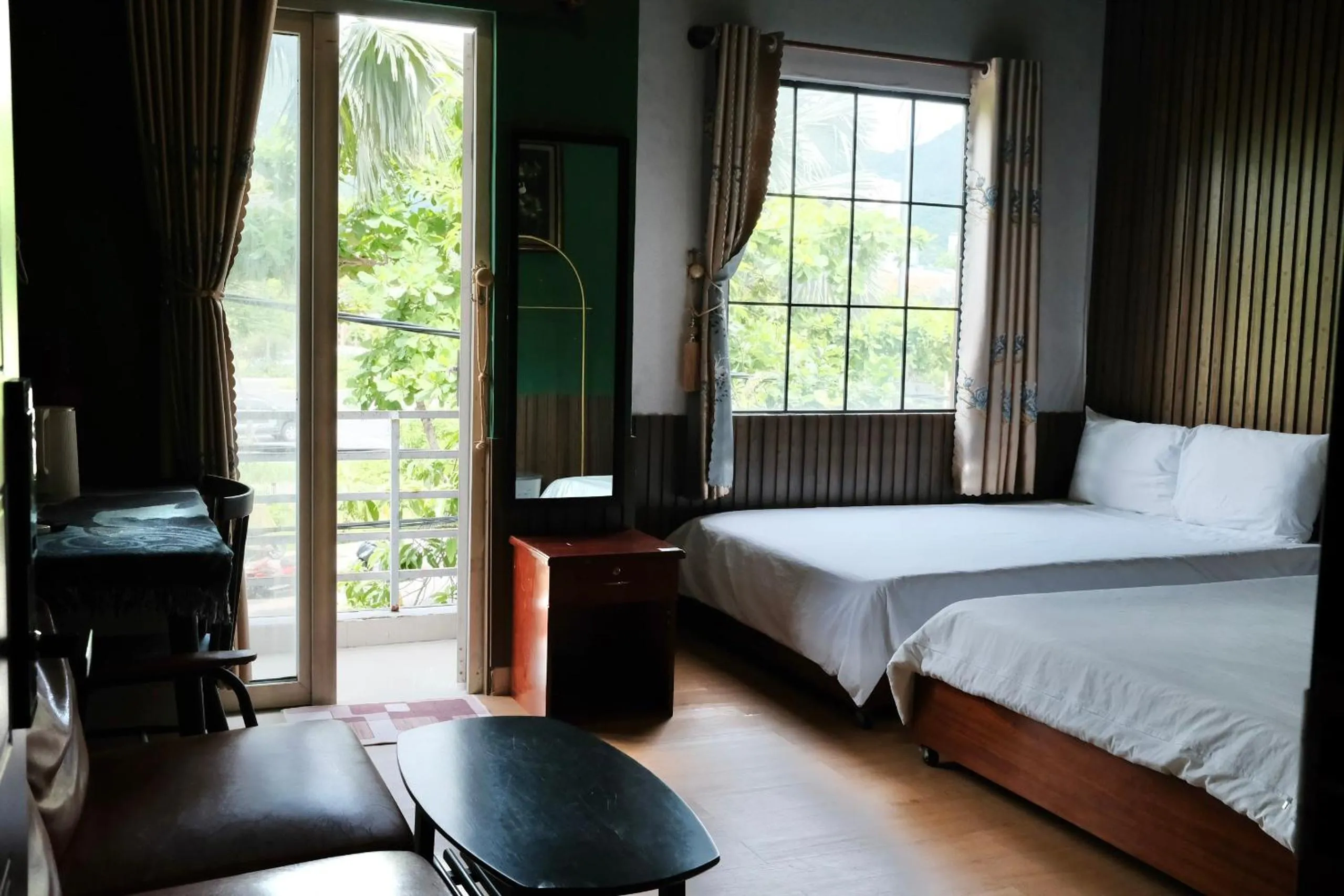 Bed in Con Son Island Hotel