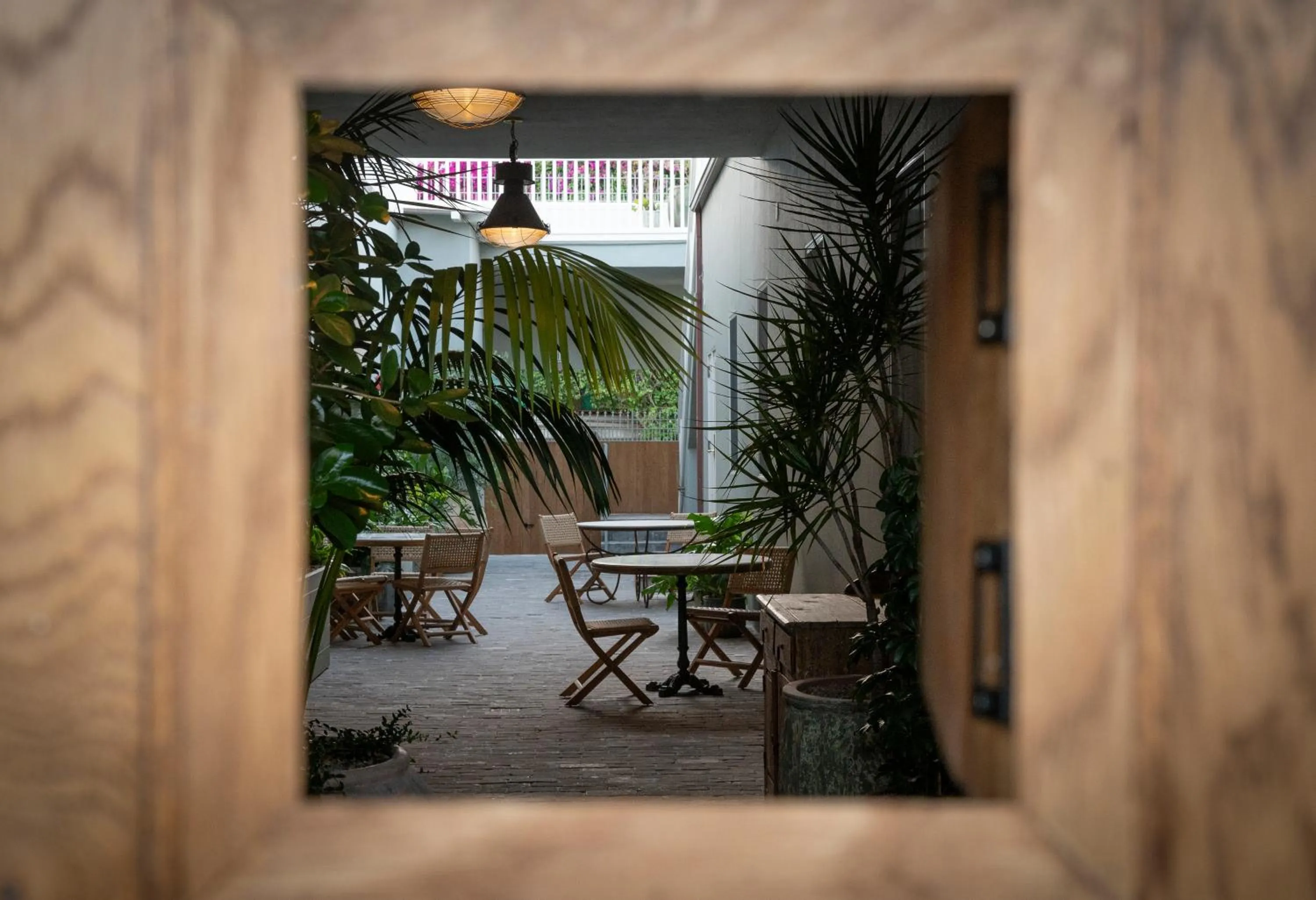 Inner courtyard view in Gjelina Hotel