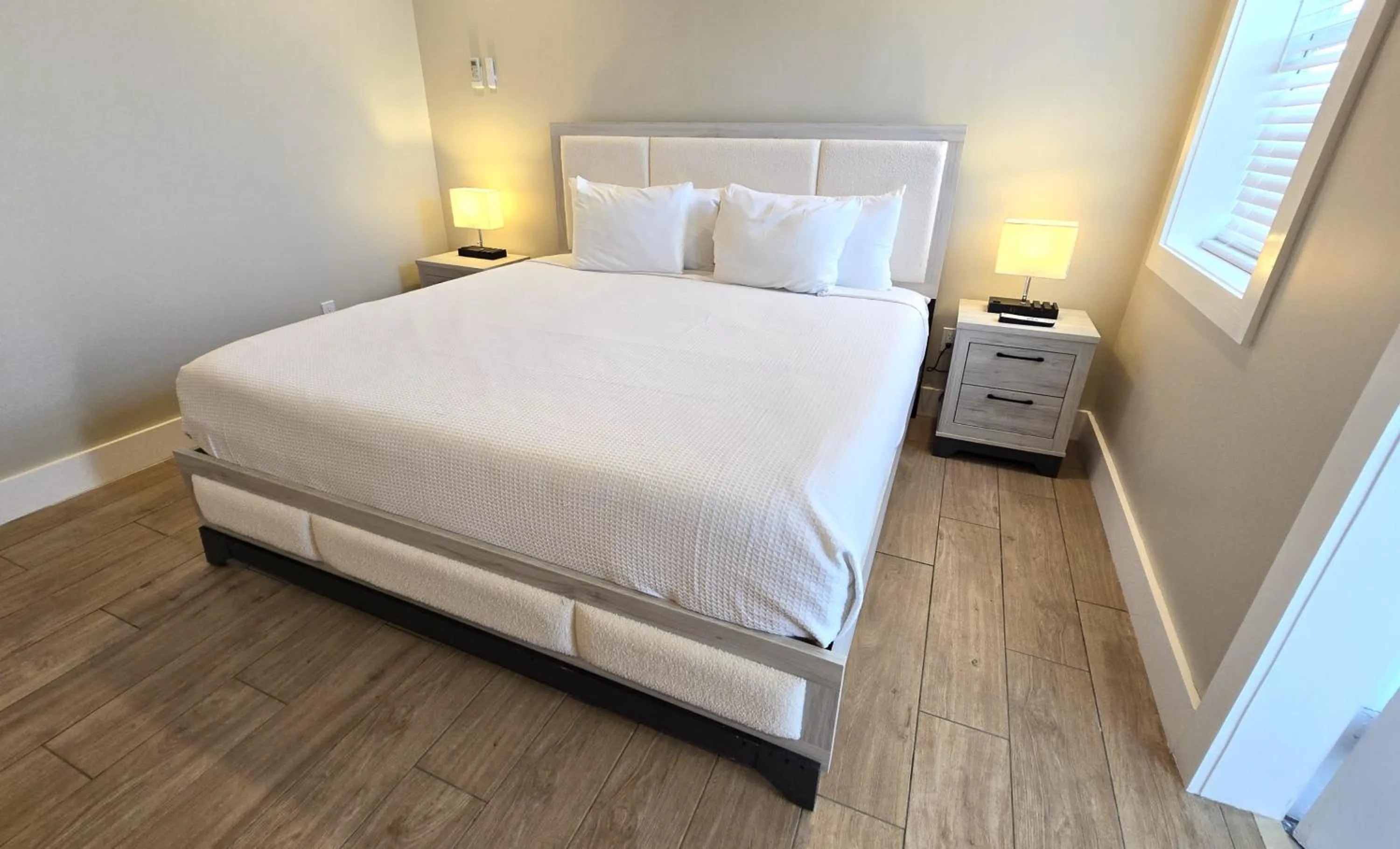 Bed in Seashell Motel