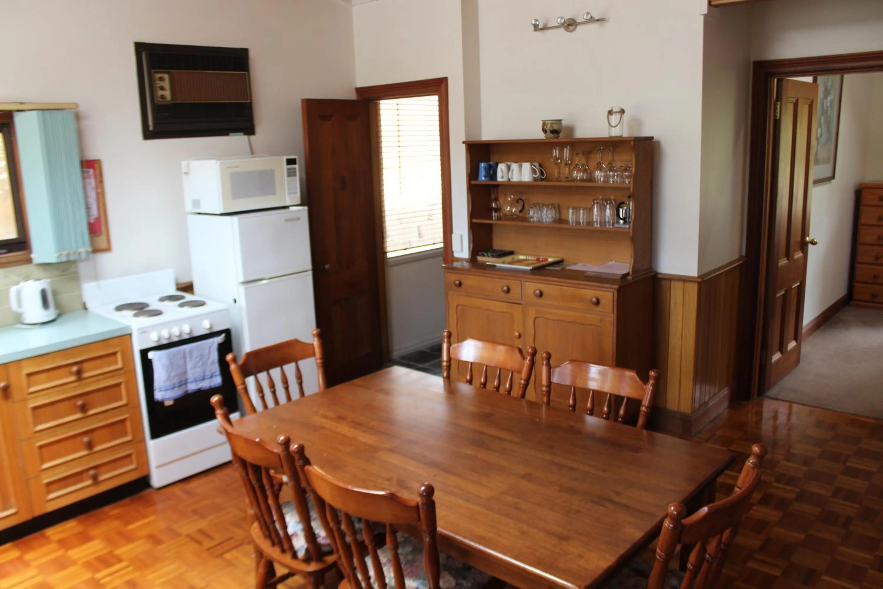 Communal kitchen in Bells Estate Great Ocean Road Cottages