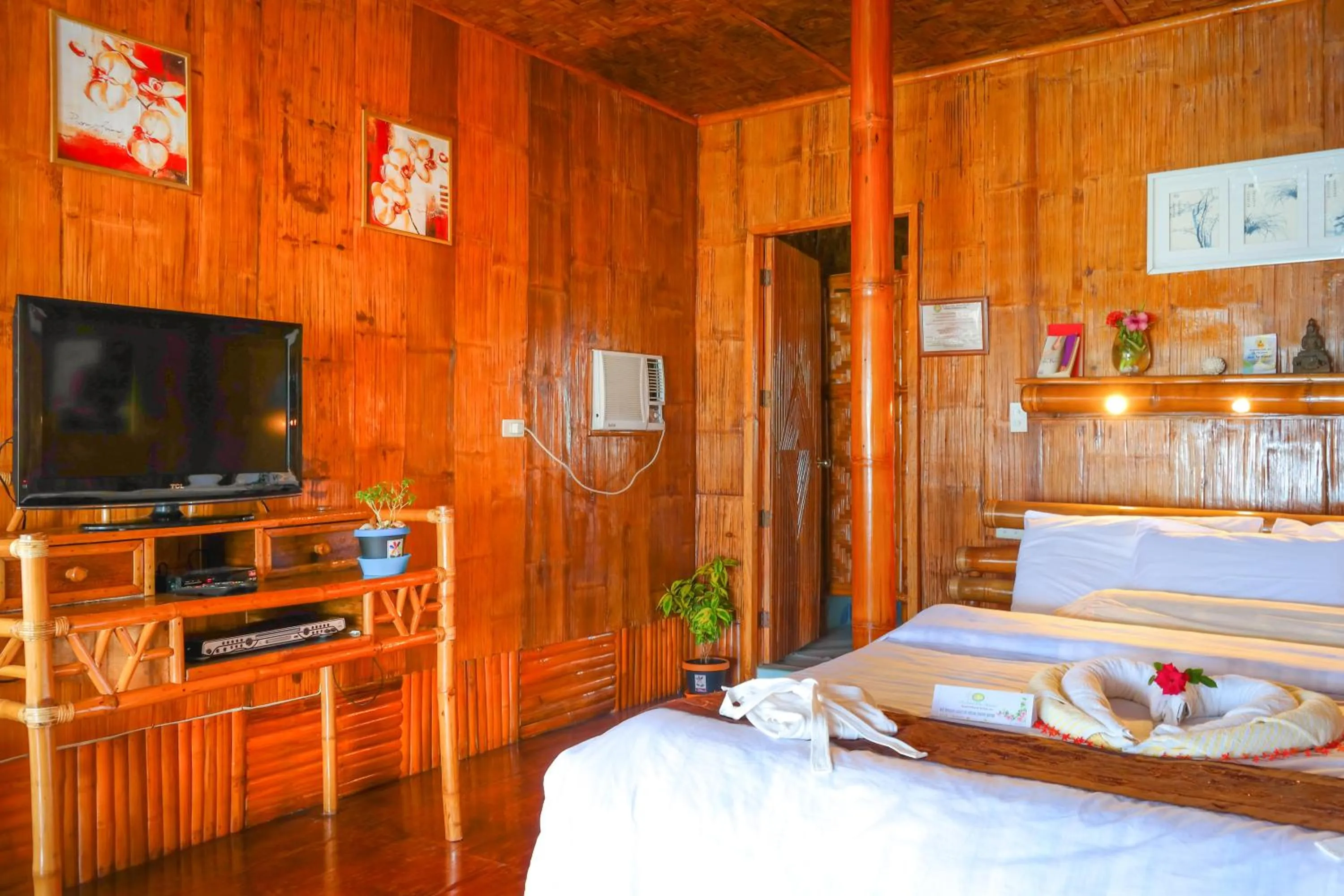 Decorative detail, Bed in The Coral Blue Oriental Beach Villas and Suites