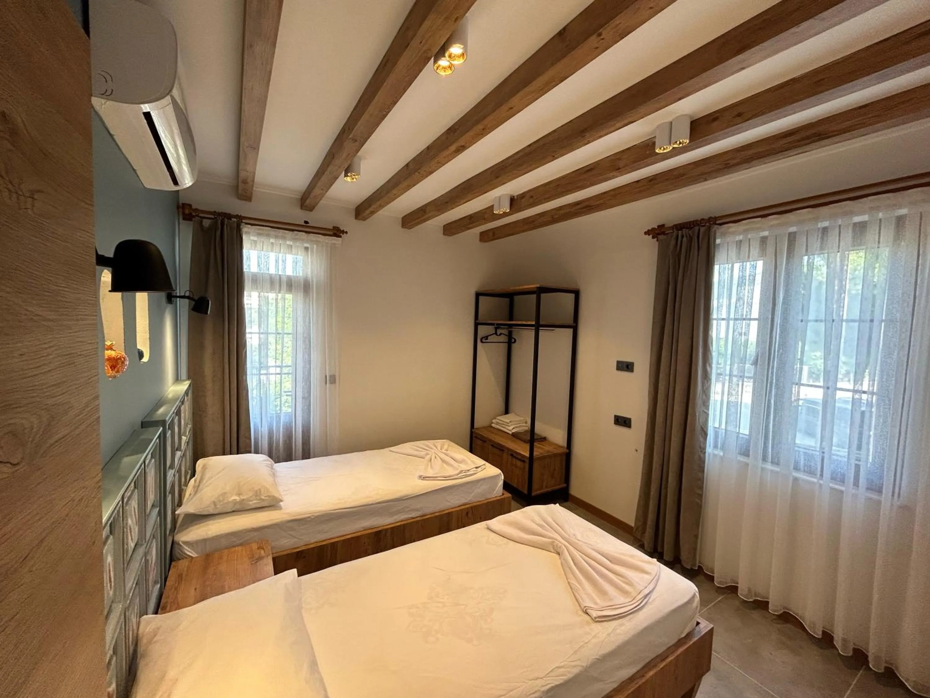 Bed in Avlu Villas & Apartments