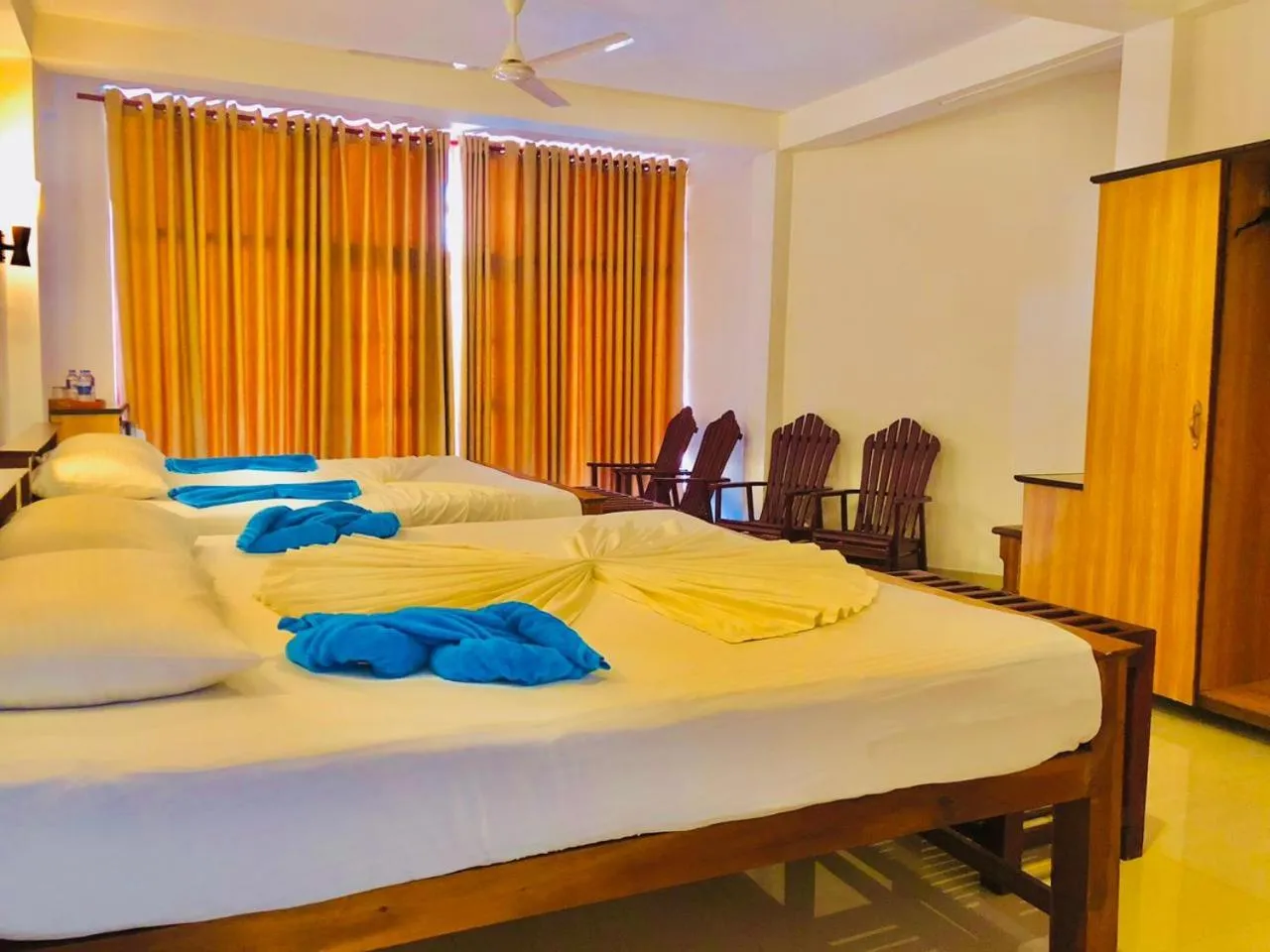 Bed in Mirissa Beach Inn