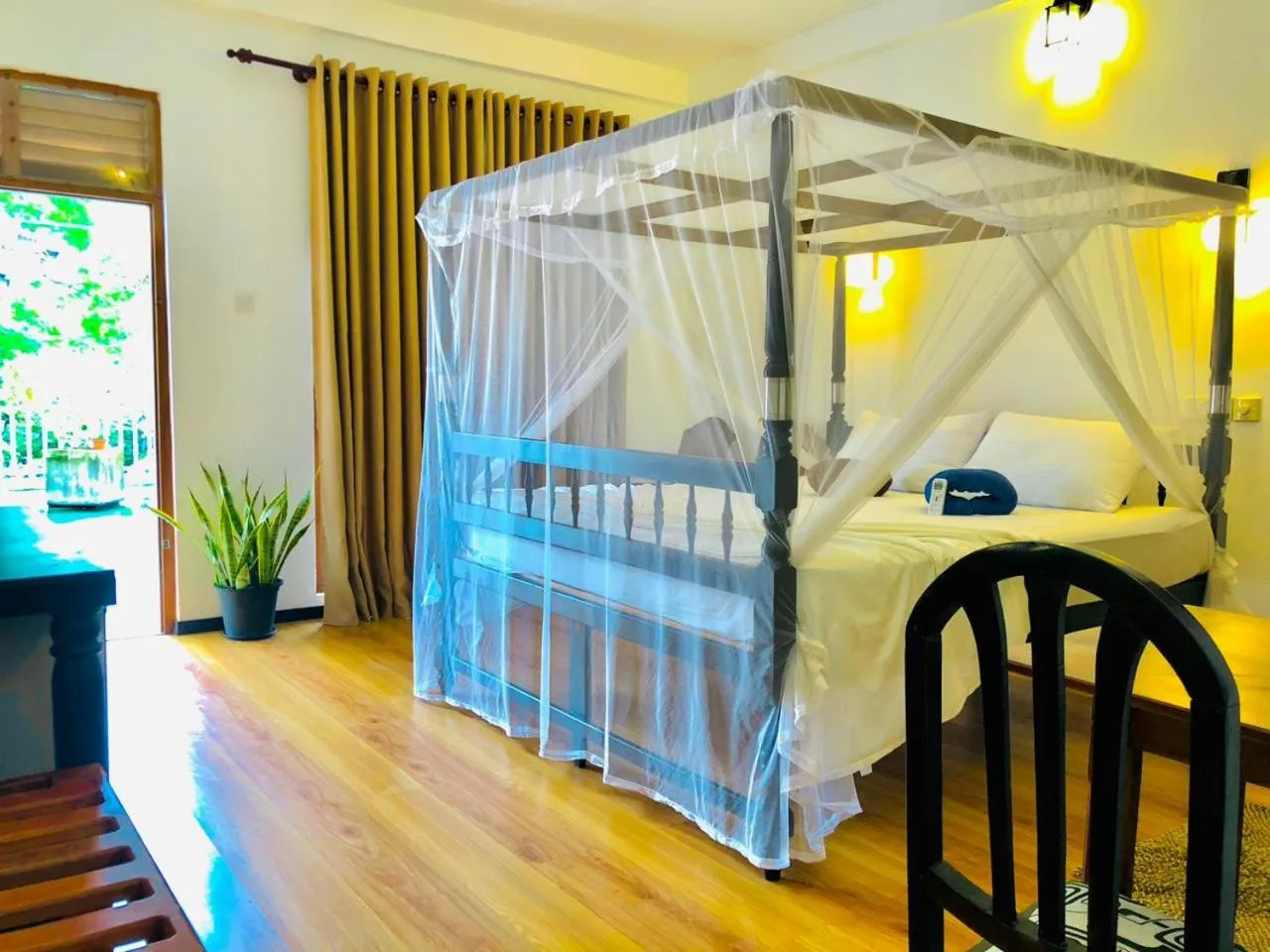 Bed in Mirissa Beach Inn