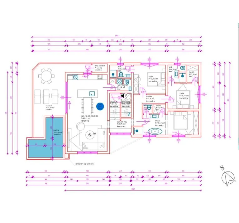 Floor plan in Penthouse Blue Horizon- a luxury penthouse with infinity pool, hot tub, sauna and sea views!