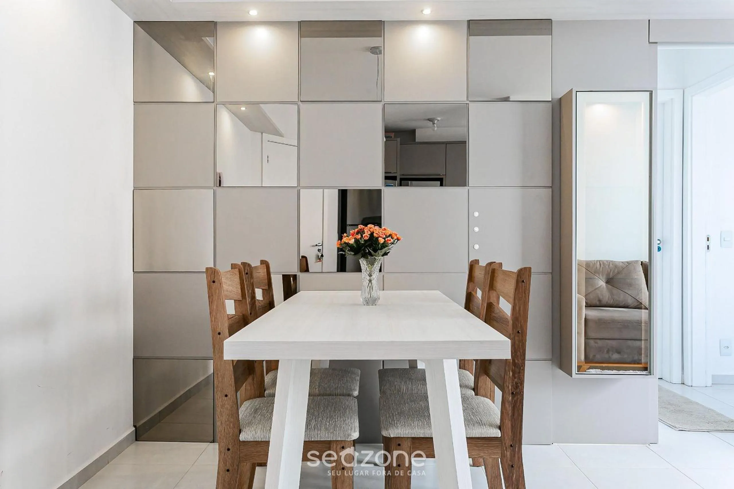 Dining area in Apto em cond com piscina em Canasvieiras RPC301