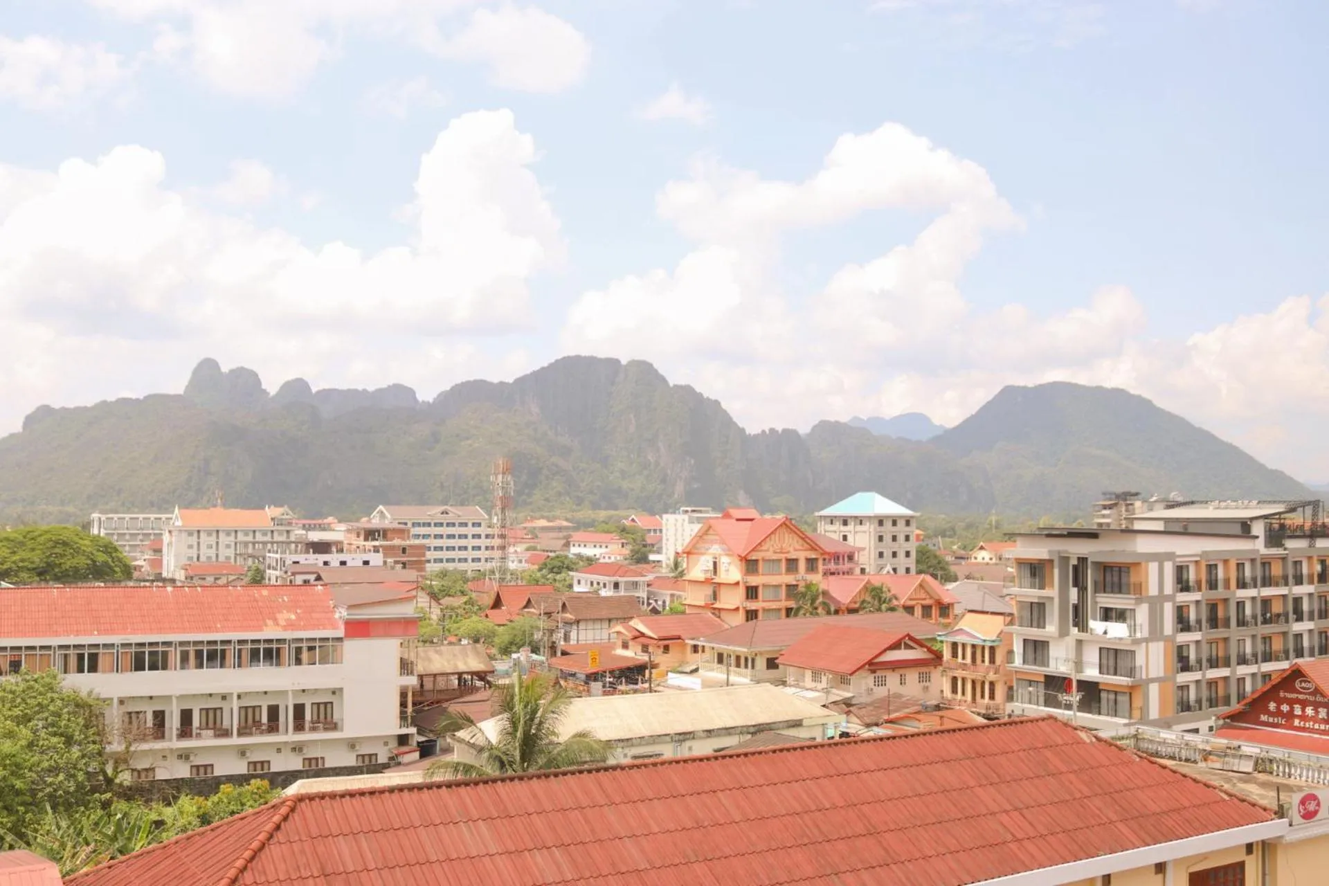 Mountain view in Vang Vieng Consiana Hotel