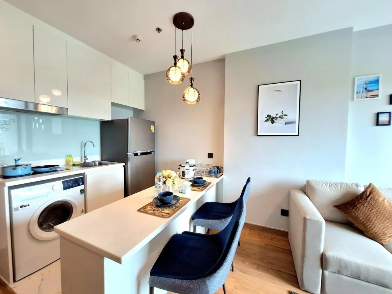 Kitchen or kitchenette in Astra Sky River Chiang Mai by Fang