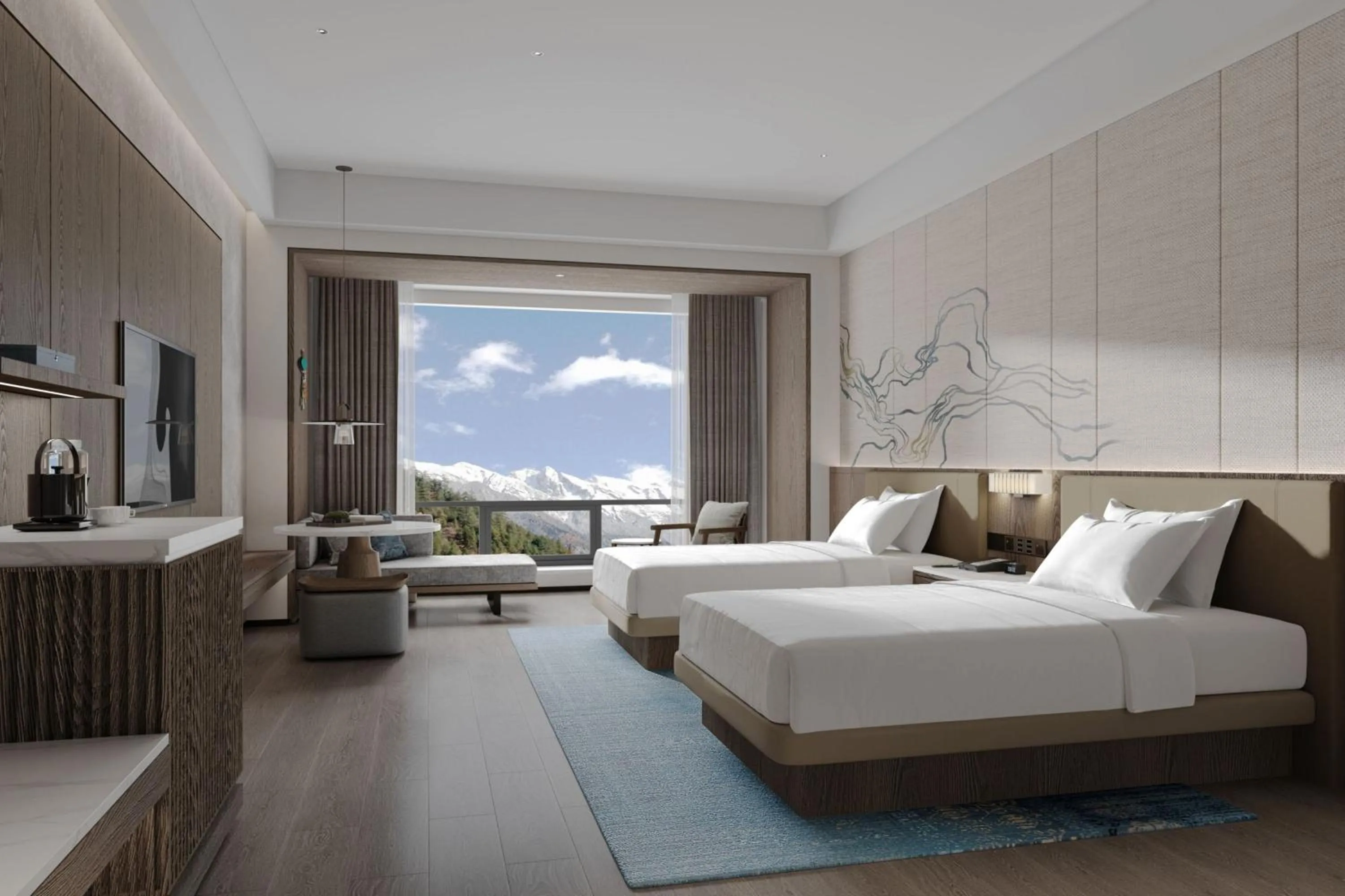 Executive Panorama Double Room with Two Double Beds and City View in Delta Hotels by Marriott Jiuzhaigou