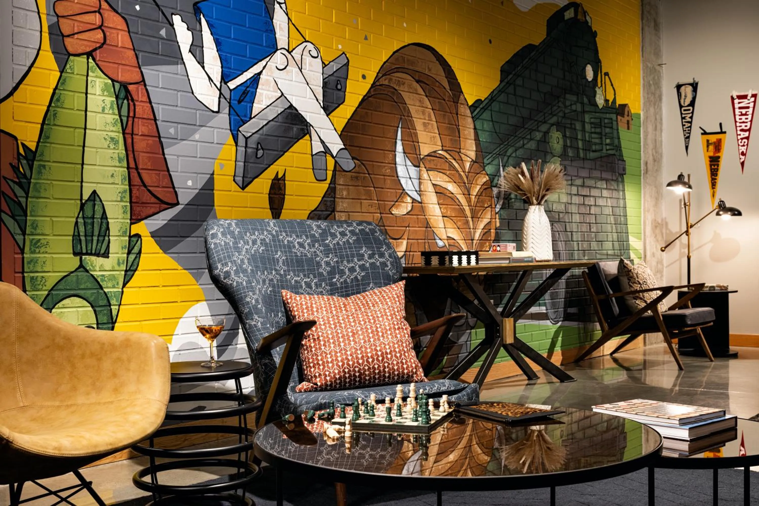 Lobby or reception in Moxy Omaha Downtown