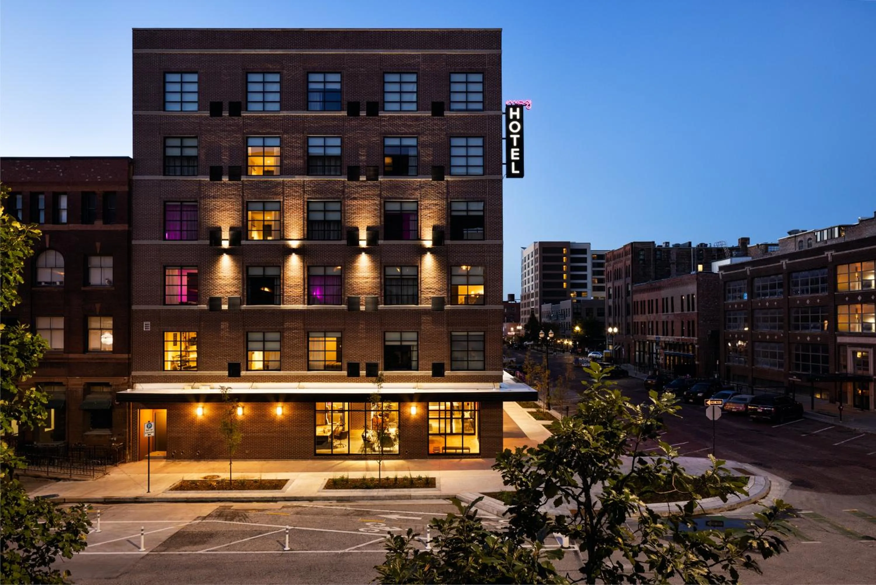 Property building in Moxy Omaha Downtown