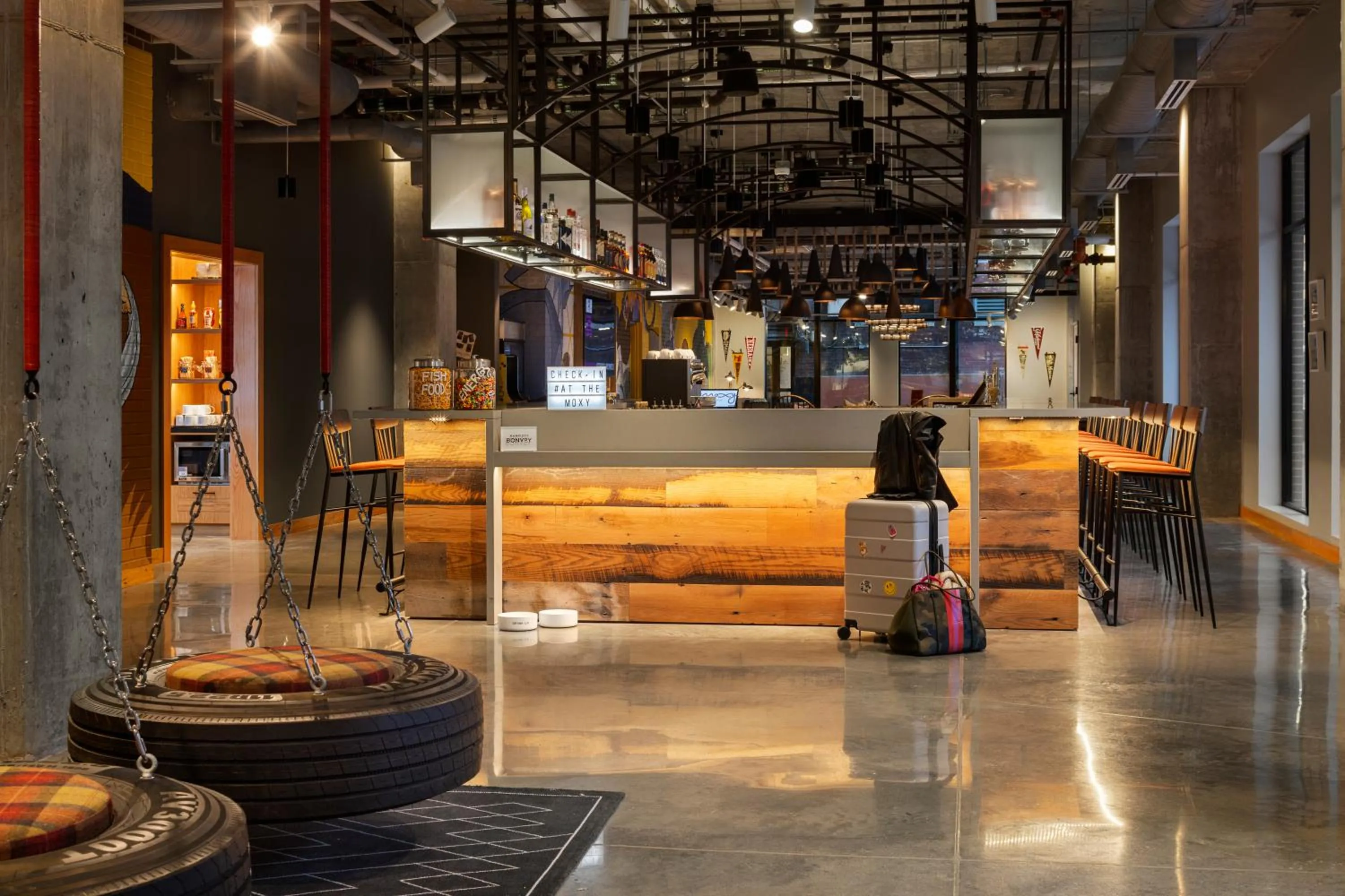 Lobby or reception in Moxy Omaha Downtown