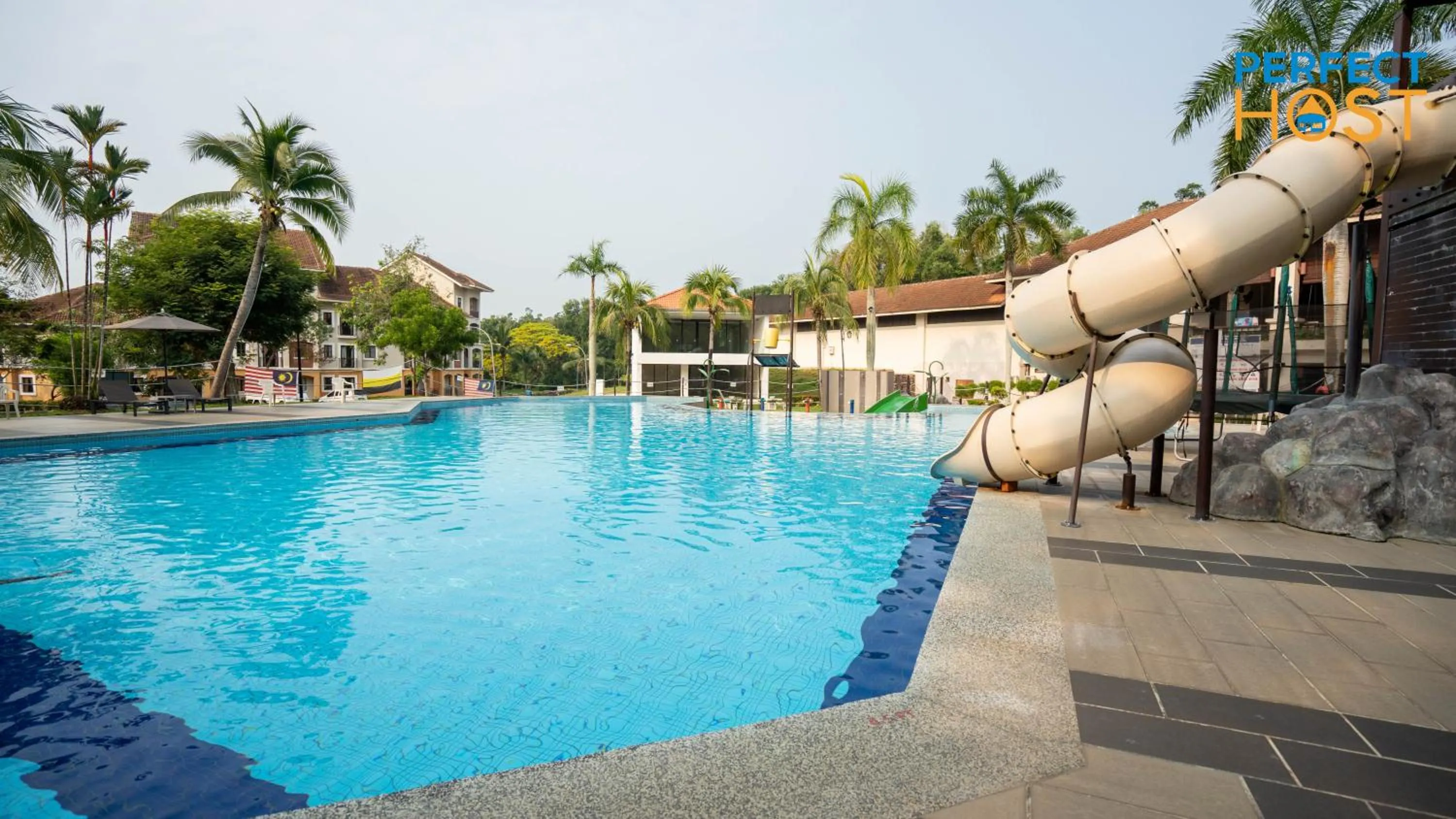 Swimming pool in Damai Laut Escape by Perfect Host