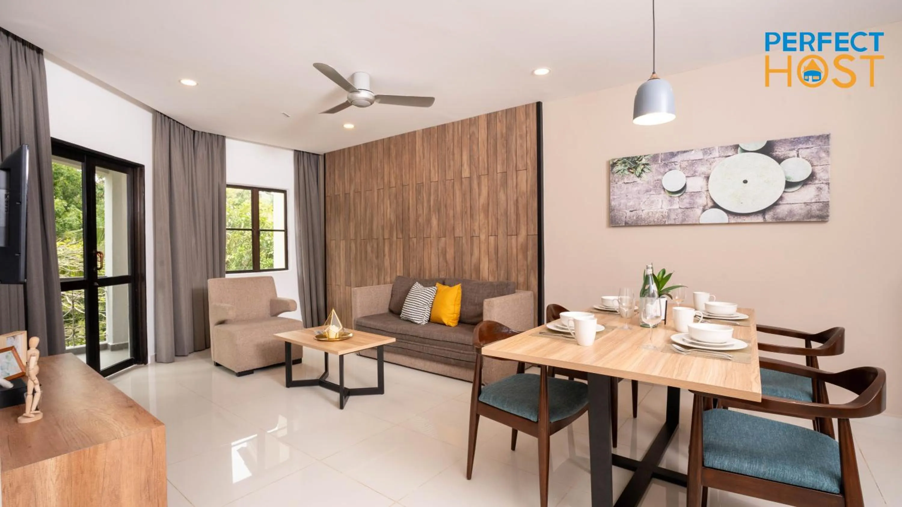 Living room in Damai Laut Escape by Perfect Host