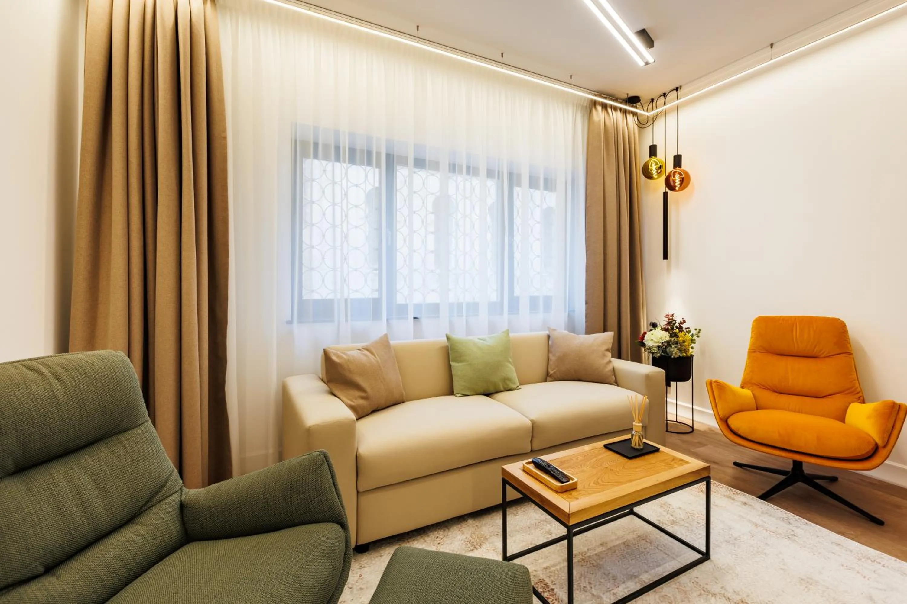 Living room in Rosetti One