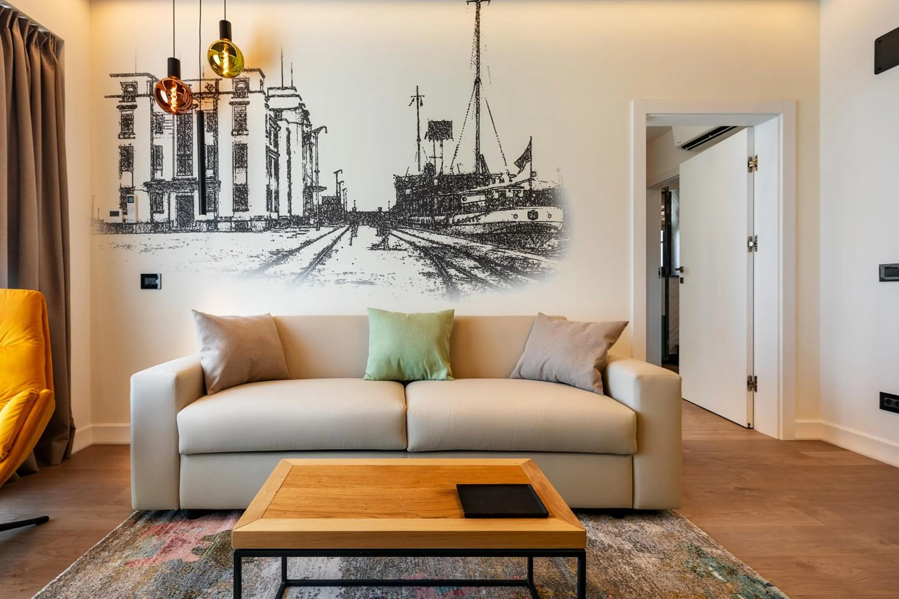 Living room in Rosetti One